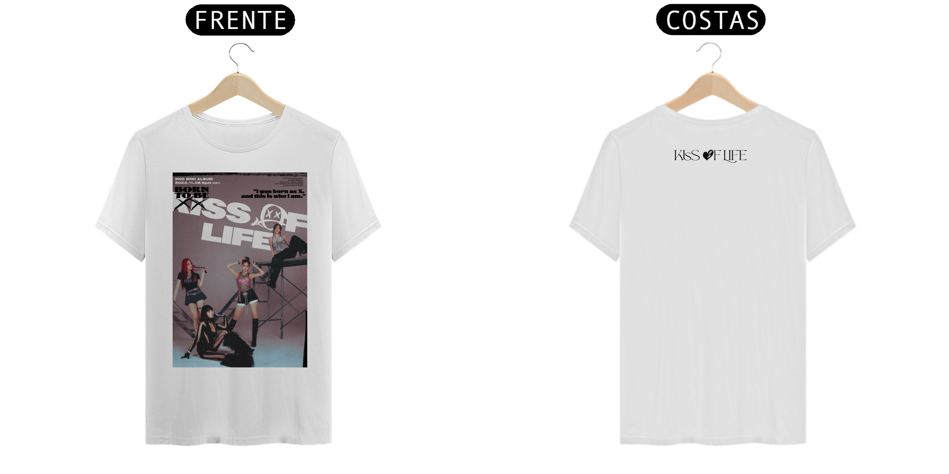 Nome do produto: CAMISETA KISS OF LIFE GRUPO