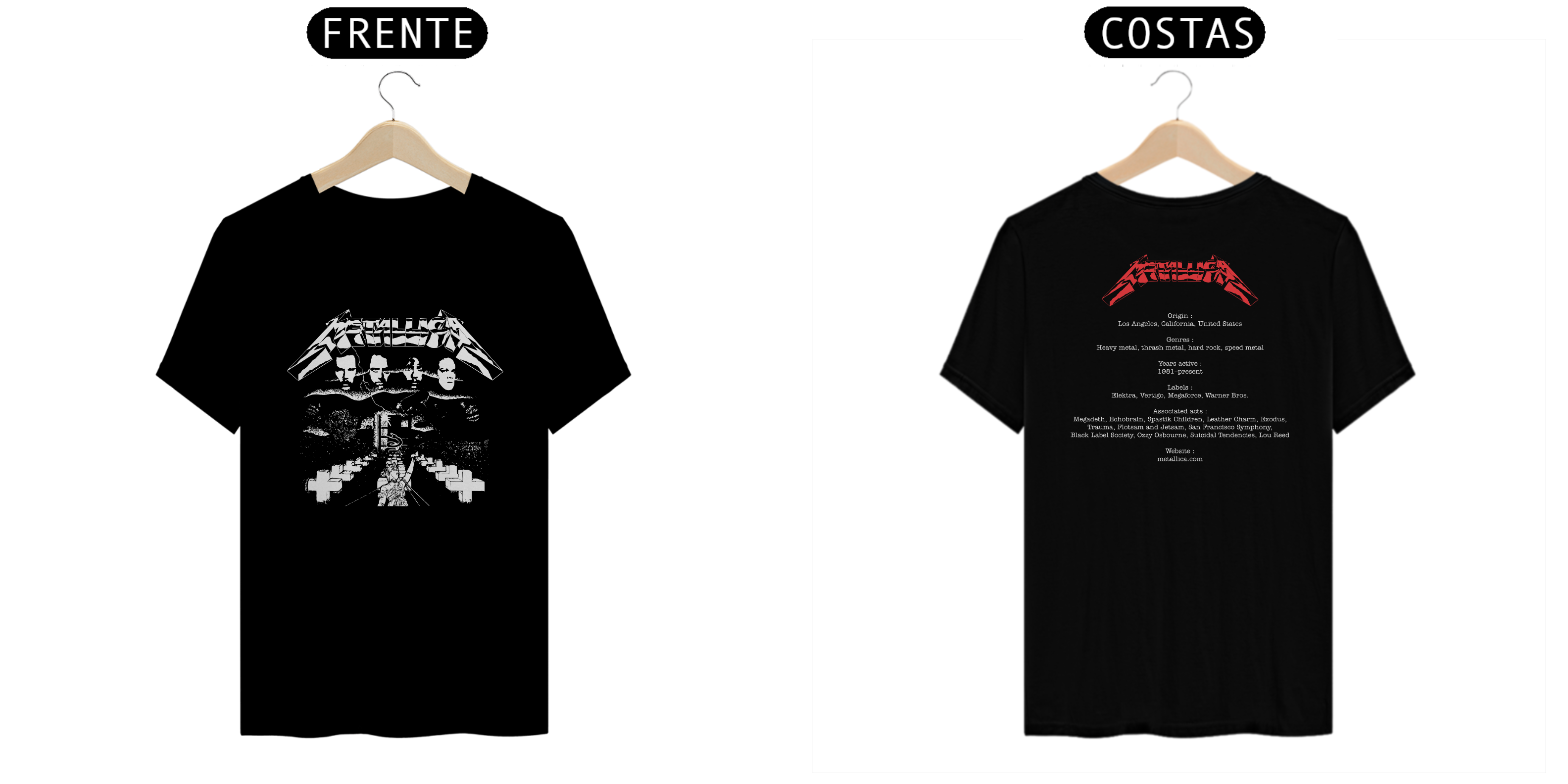 Nome do produto: Camiseta Metallica (PRIME)