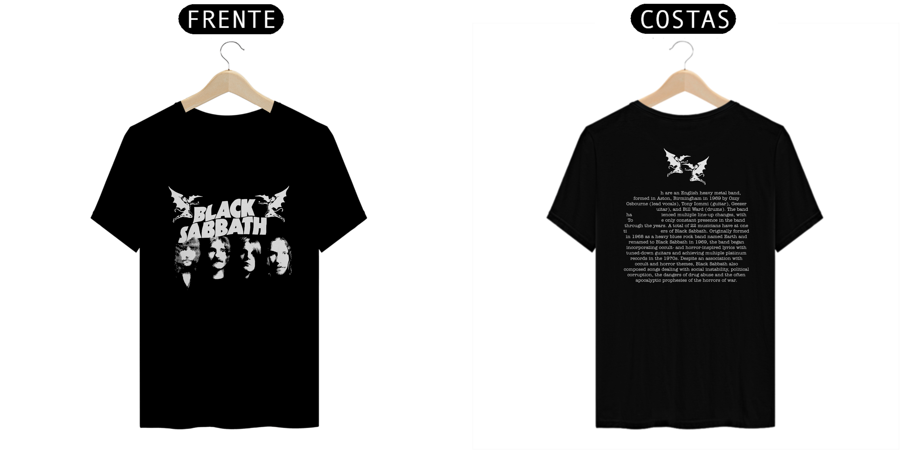 Nome do produto: Camiseta Black Sabbath