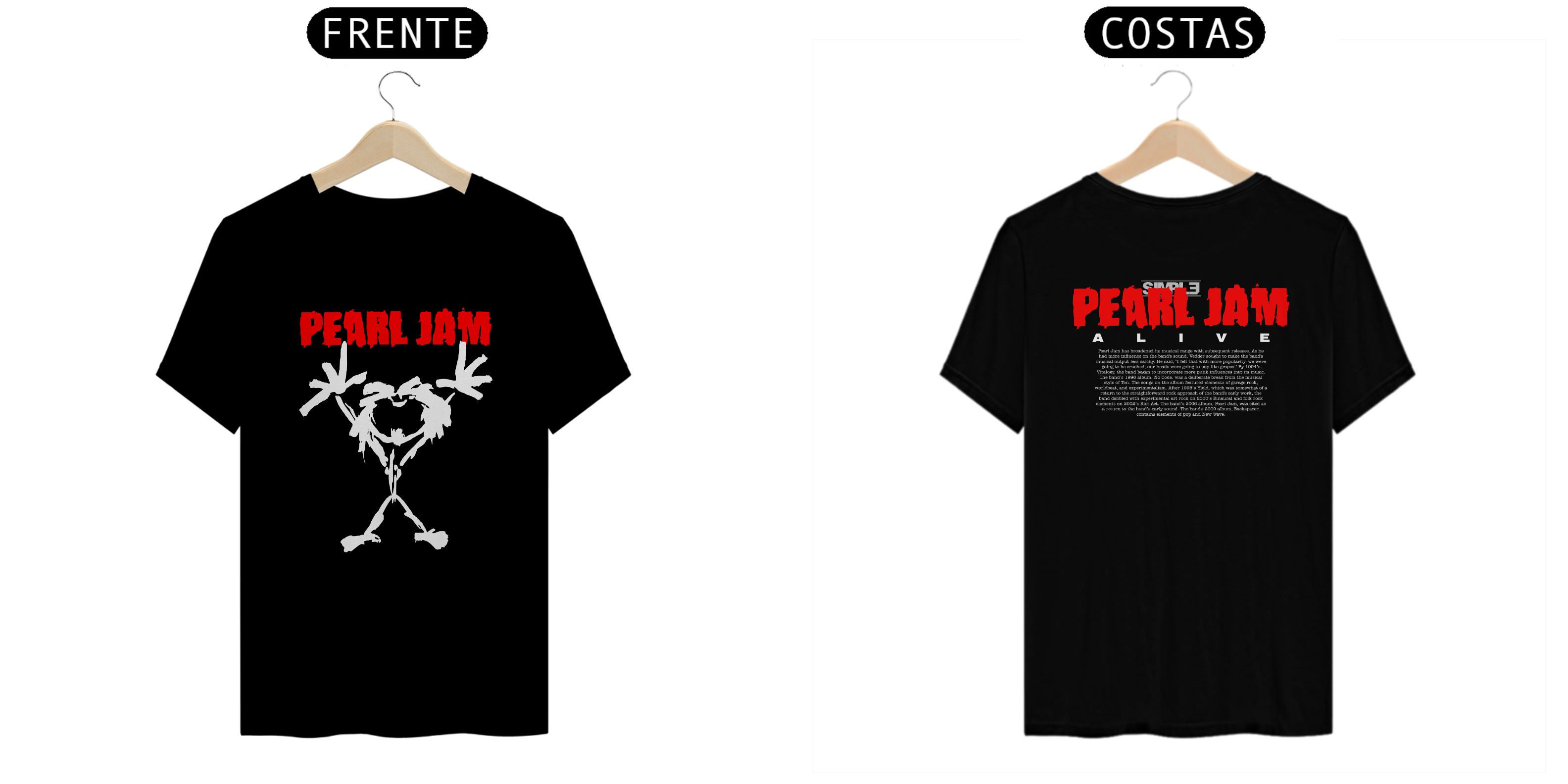 Nome do produto: Camiseta Pearl Jam (PRIME)