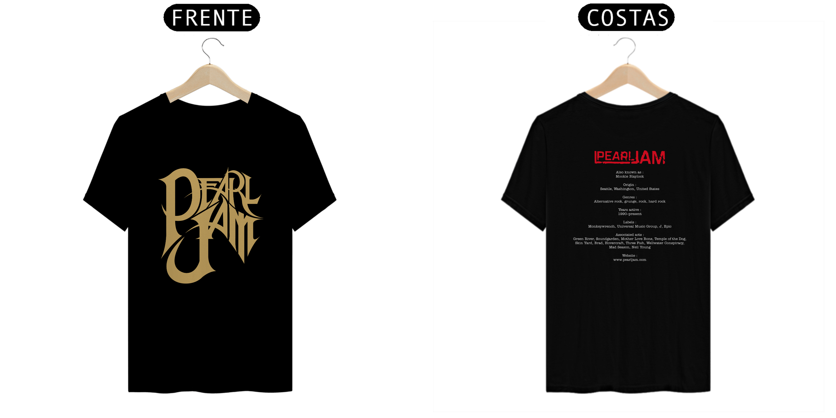 Nome do produto: Camiseta Pearl Jam