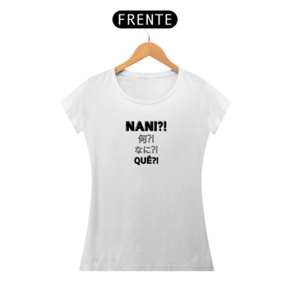 Camiseta feminina Nani - fonte preta