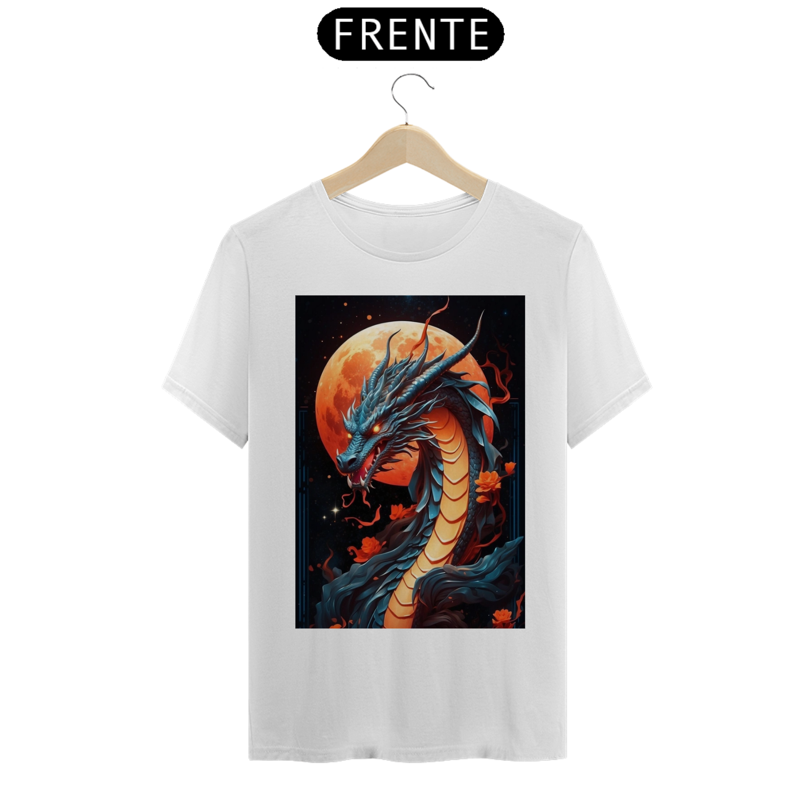 Nome do produto: Dragão Chinês - Arte Minimalística detalhada