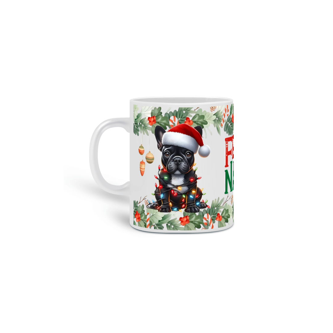 Caneca Natal - Bulldog Francês (II)