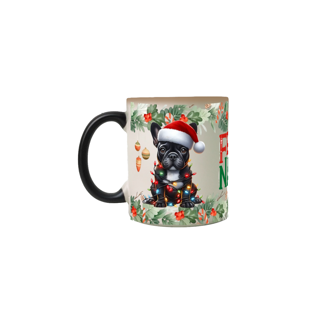 Caneca Mágica Natal - Bulldog Francês (II)
