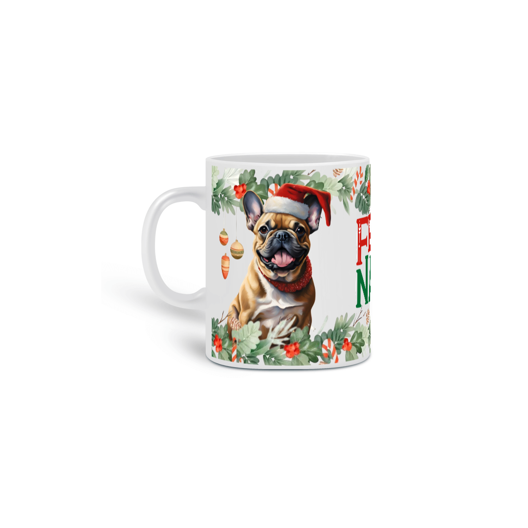 Caneca Natal - Bulldog Francês (III)