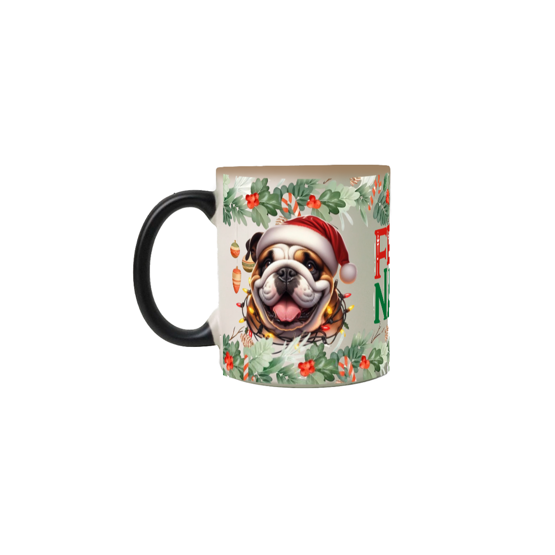 Caneca Mágica Natal - Bulldog Inglês (III)