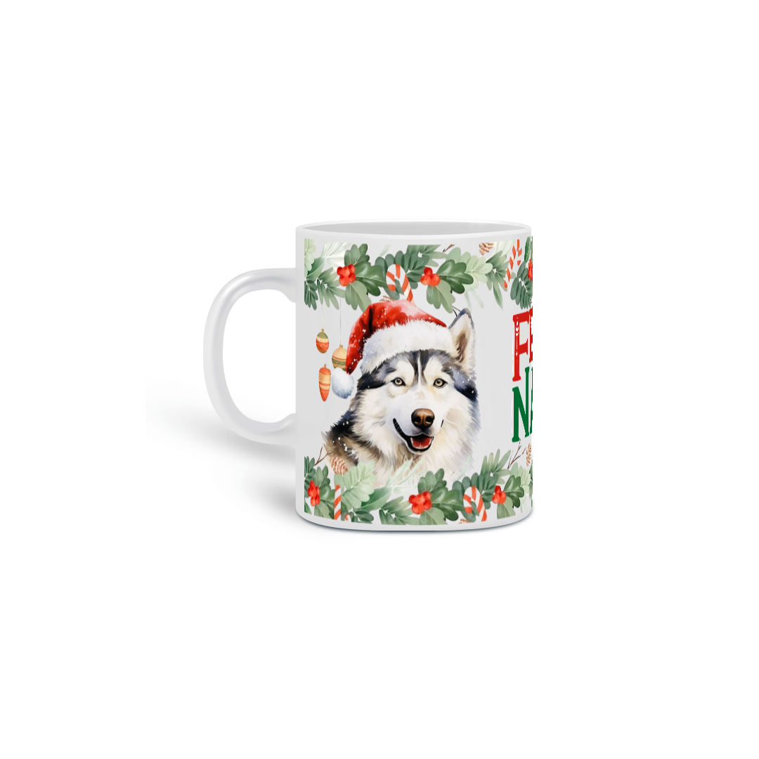 Caneca Natal - Husky (II)