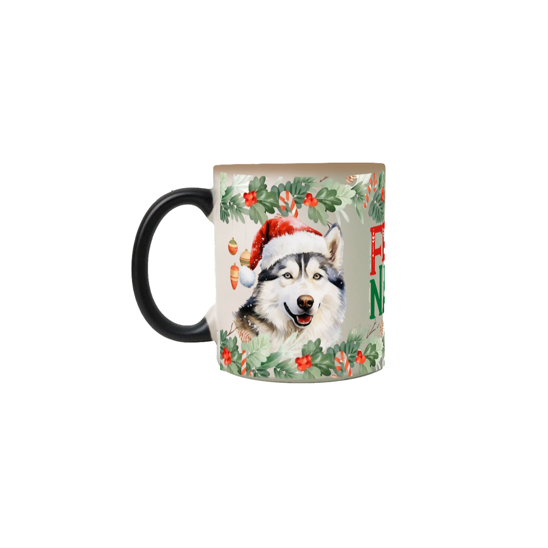 Caneca Mágica Natal - Husky (II)