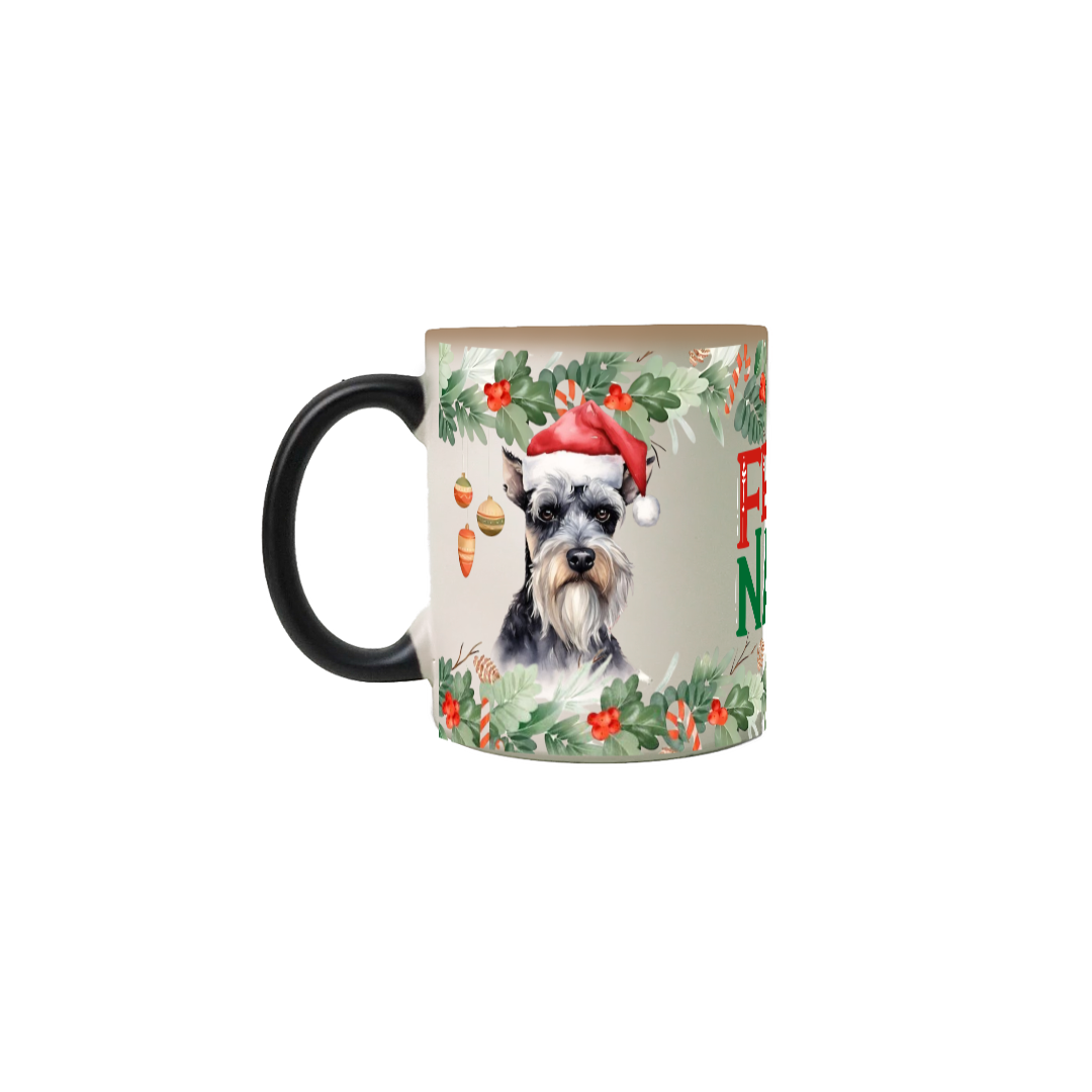 Caneca Mágica Natal - Schnauzer 