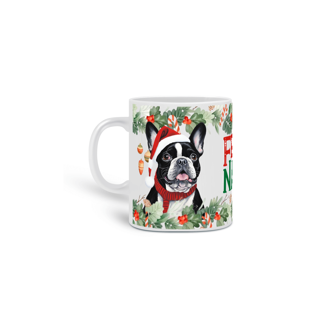 Caneca Natal - Bulldog Francês (IV)