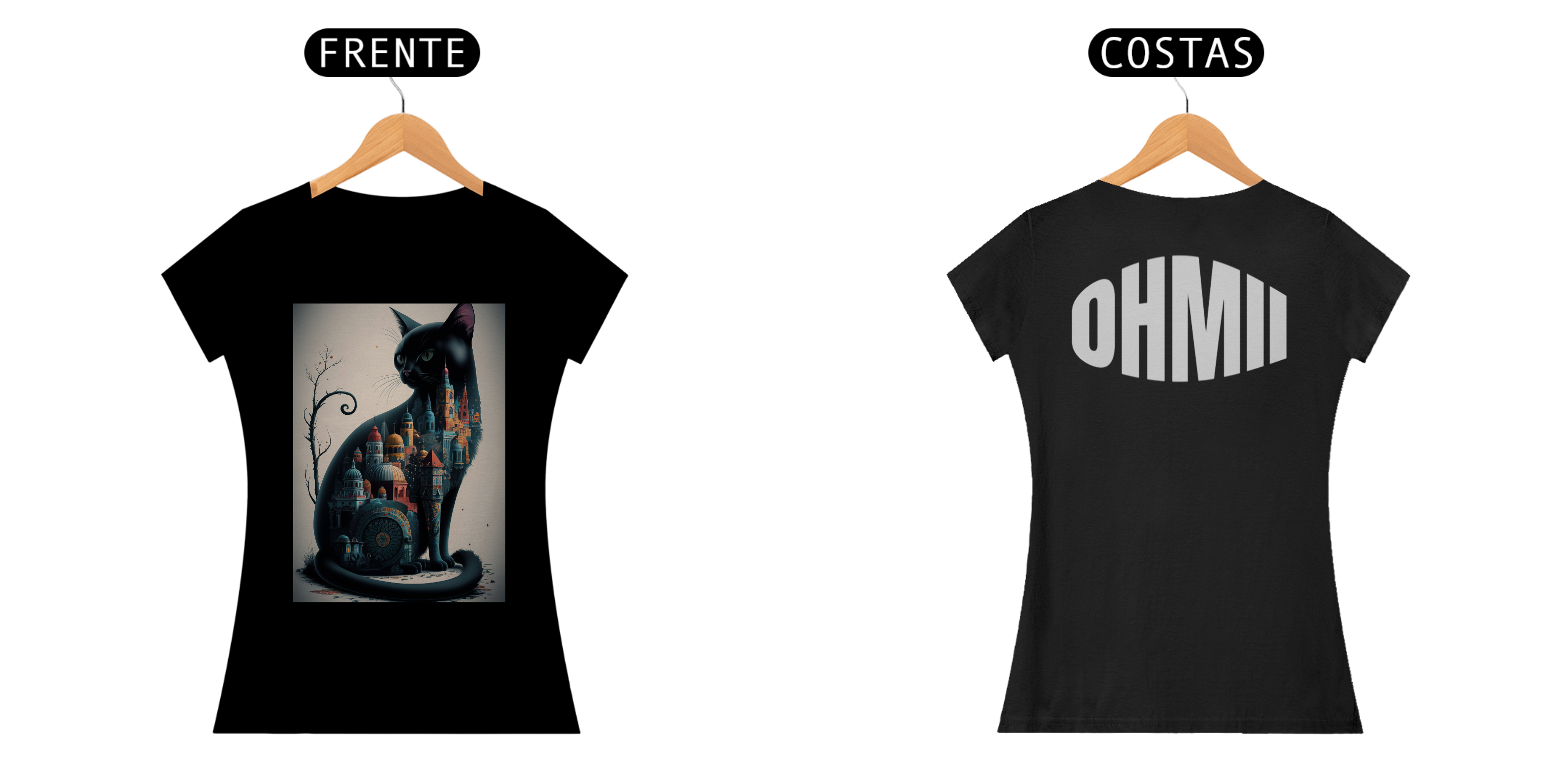 Nome do produto: Camisa Gatinho Feminina