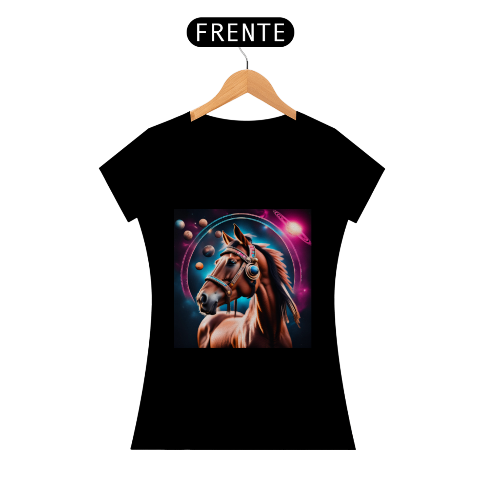 Nome do produto: Camiseta Feminina Cavalo Estelar