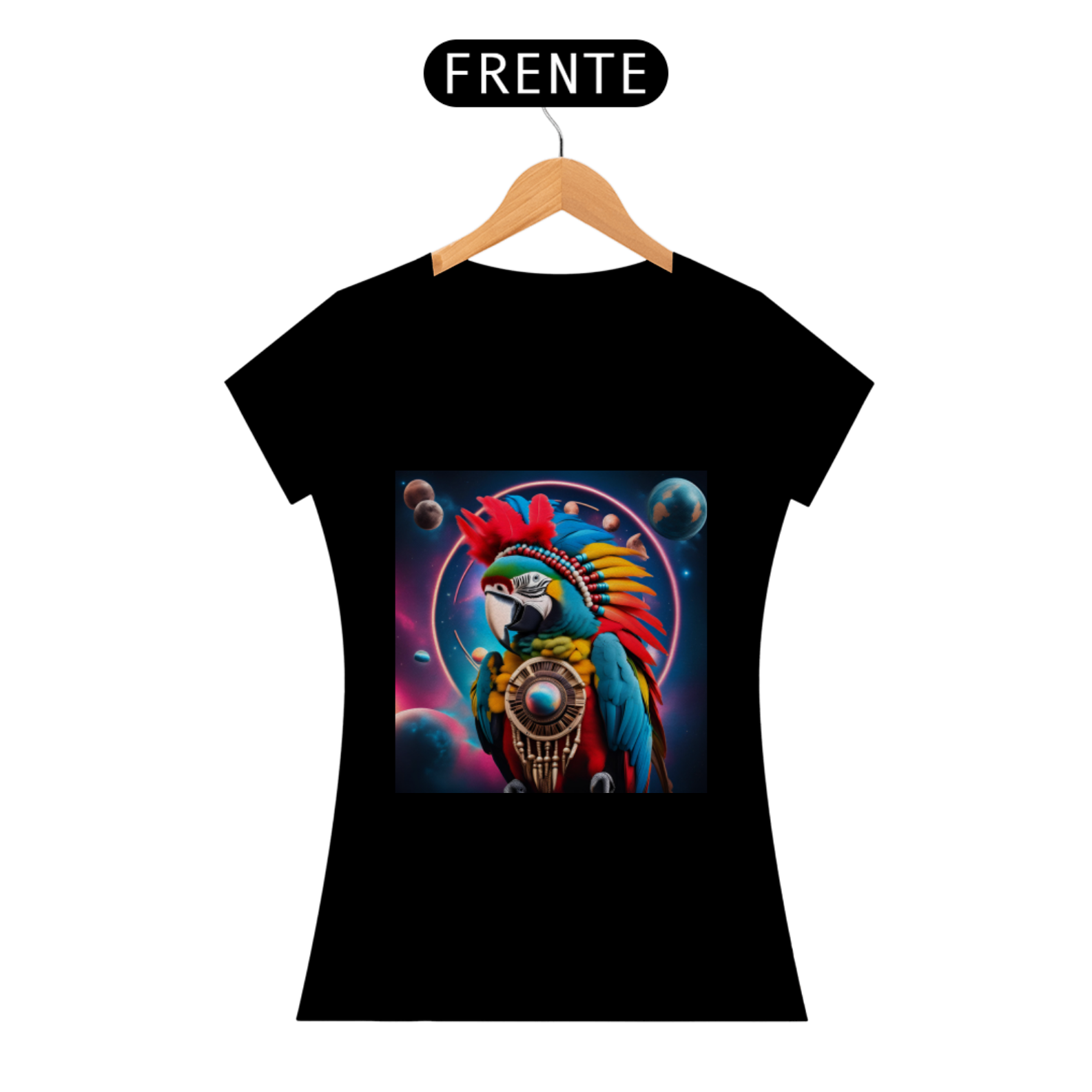 Nome do produto: Camiseta Feminina Arara Estelar