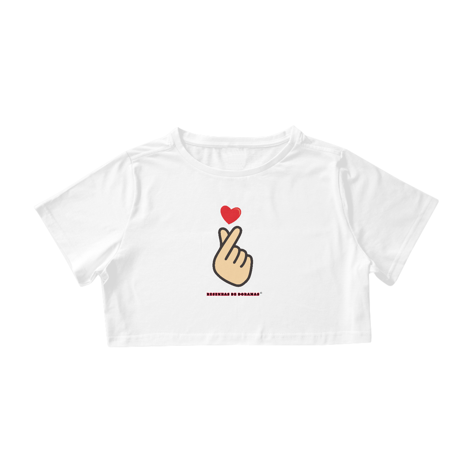 Top Cropped Finger Heartu