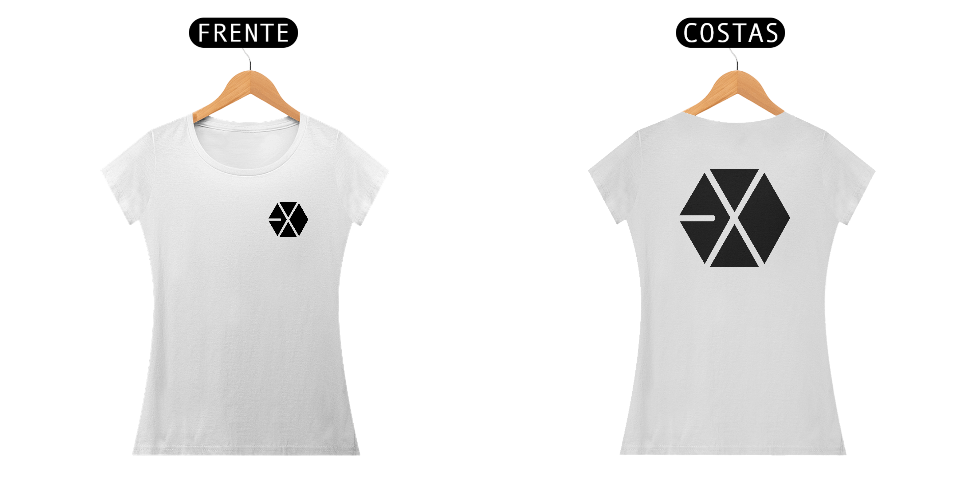 Baby Look EXO logo - frente e costas