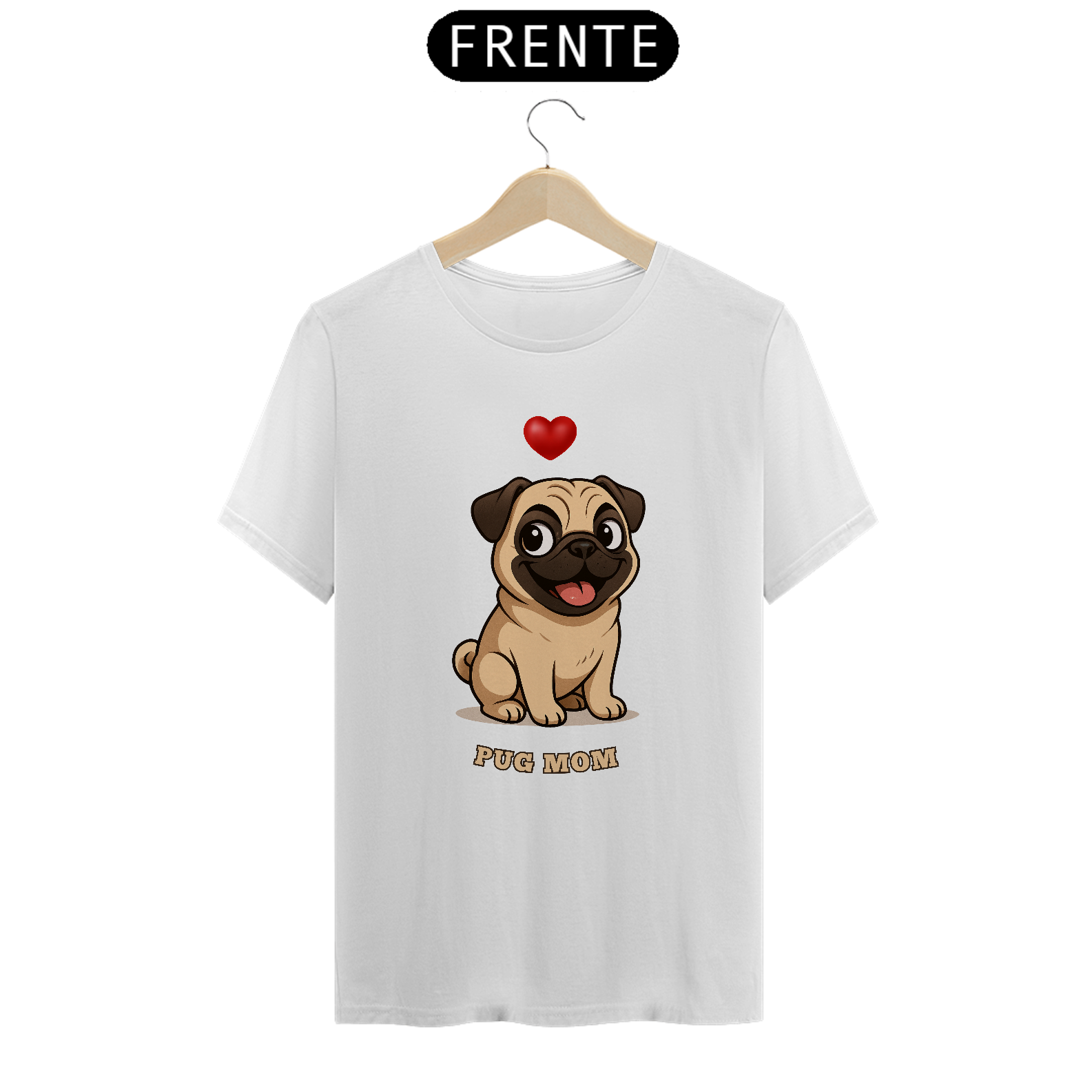 Camiseta Unissex Pug Mom