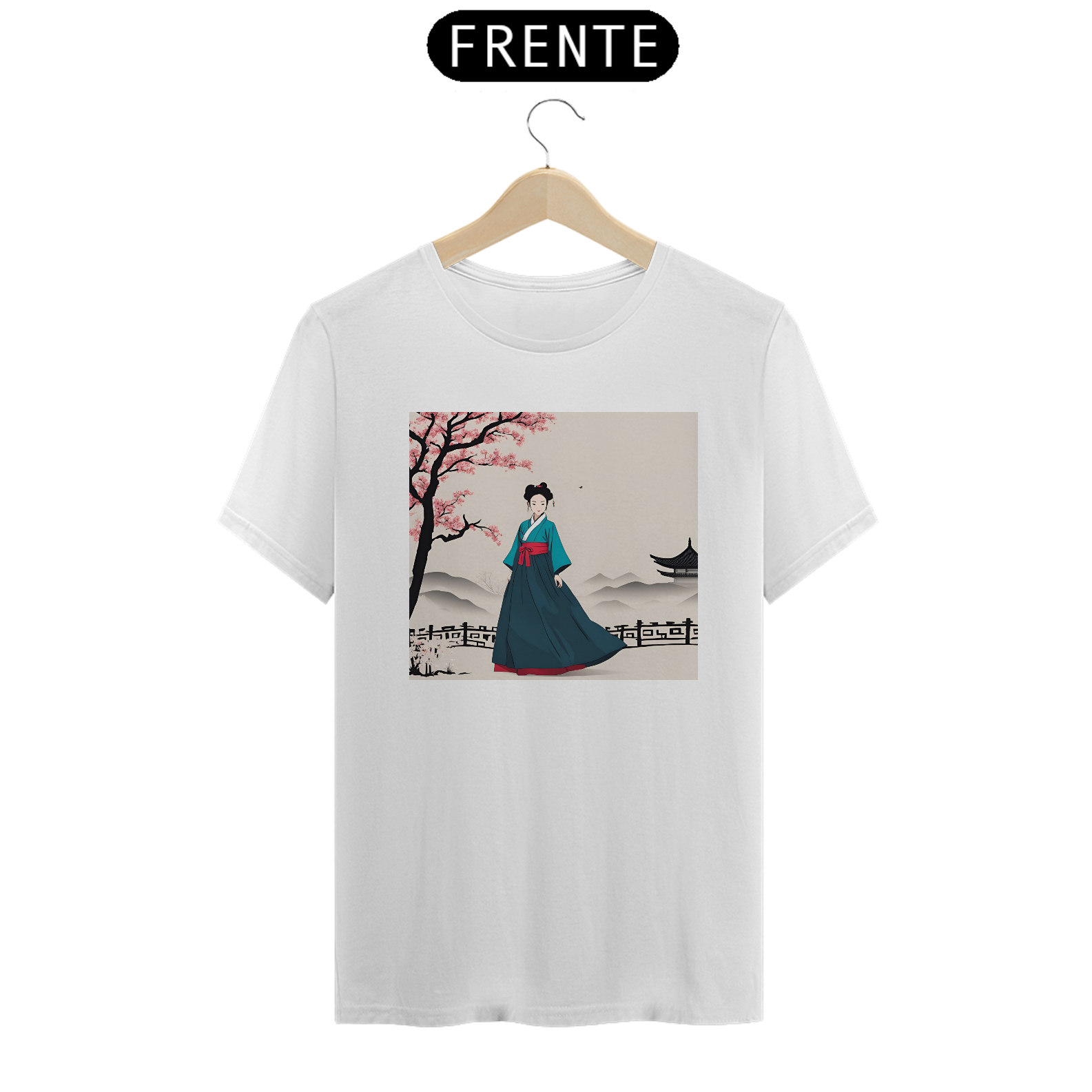 Camiseta Unissex Cerejeira e Hanbok