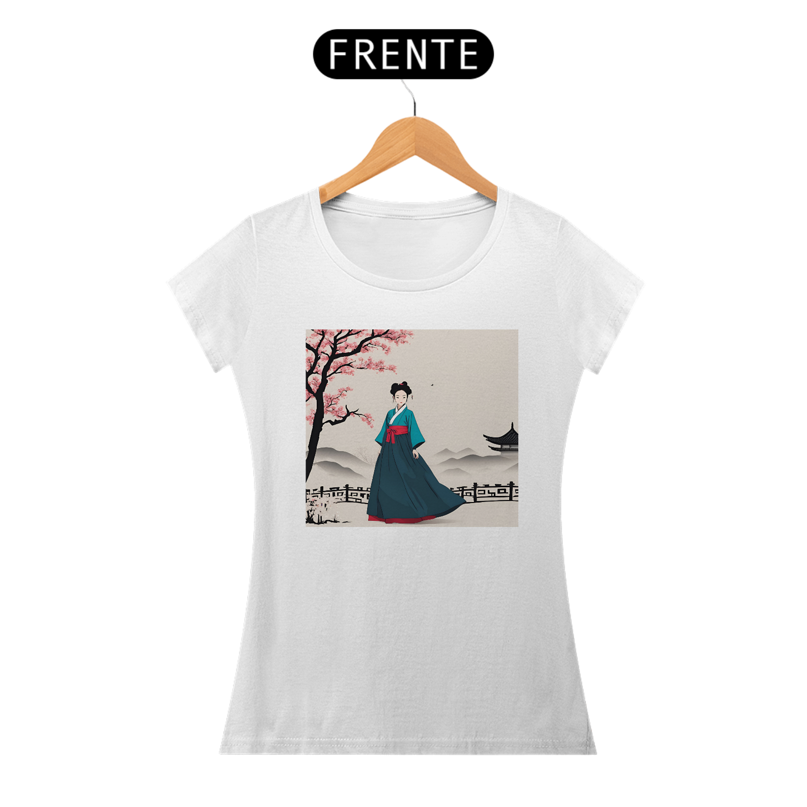 Baby Look Cerejeira e Hanbok