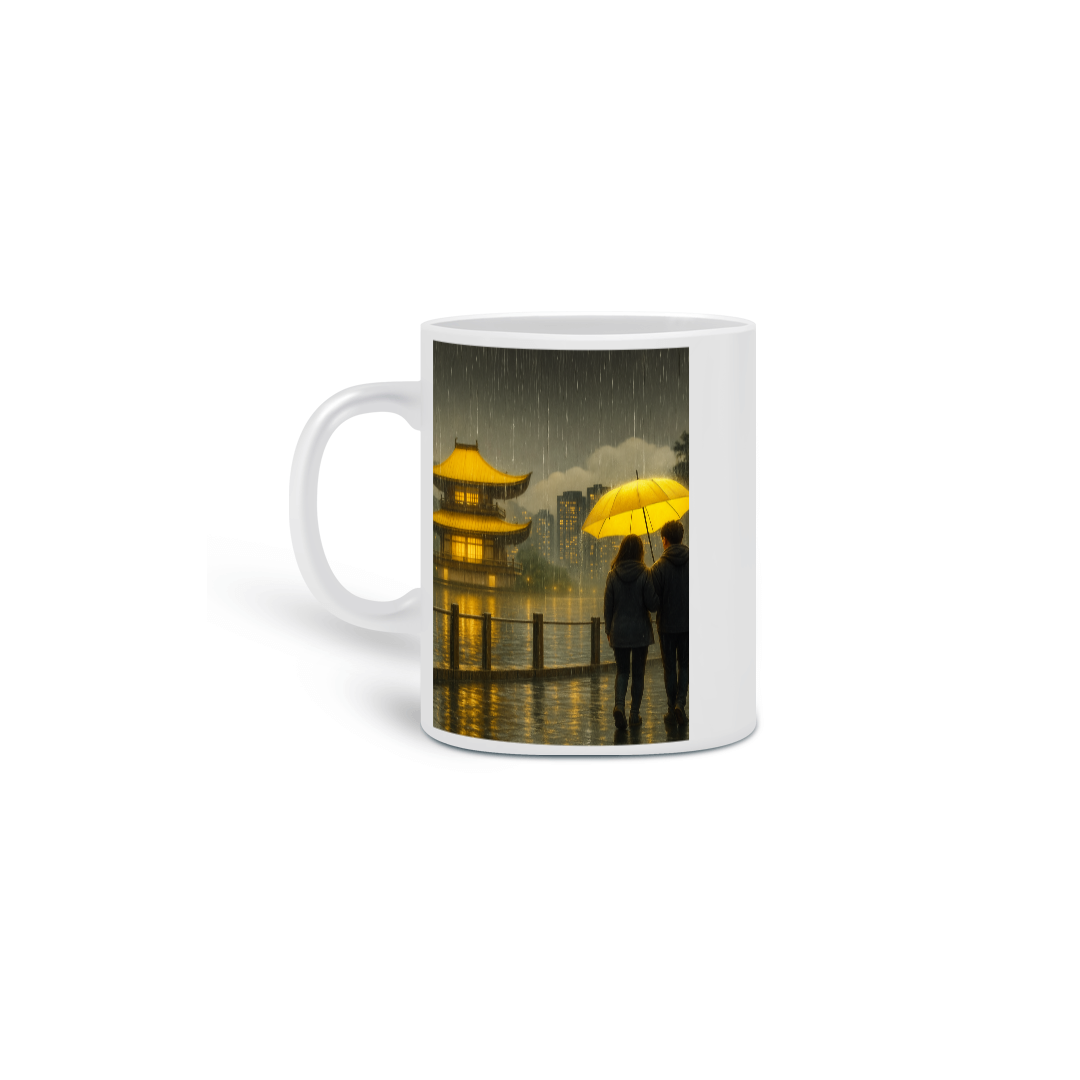 Caneca Guarda-Chuvas Amarelo