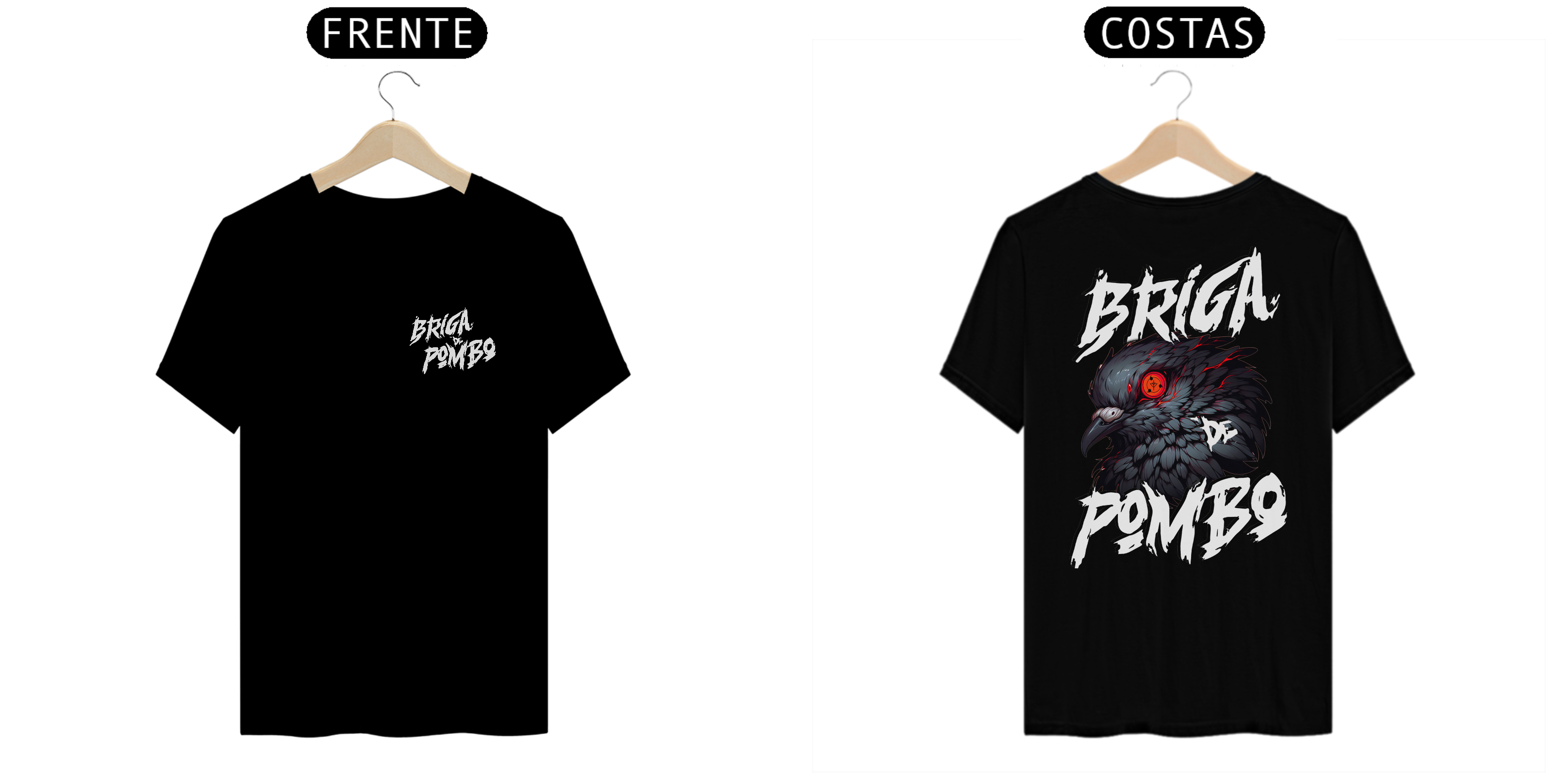 Pombo Sharingan - Frente e Costas Preta 