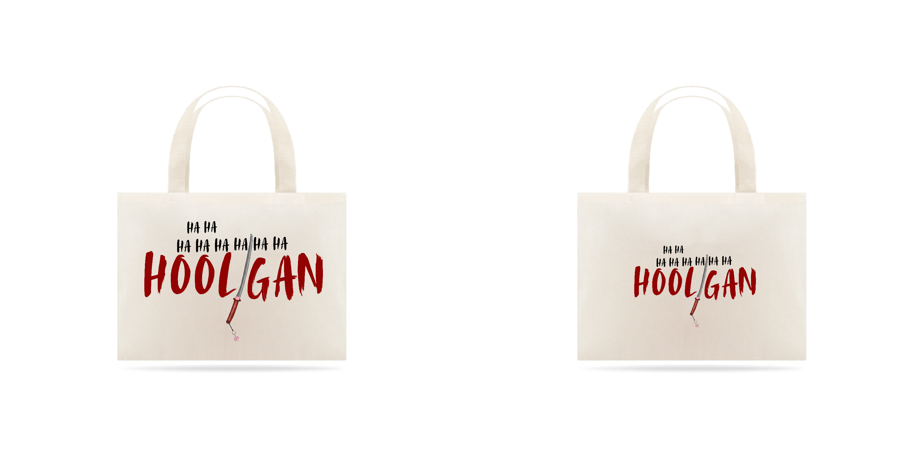 Hooligan Hahaha ecobag duas faces