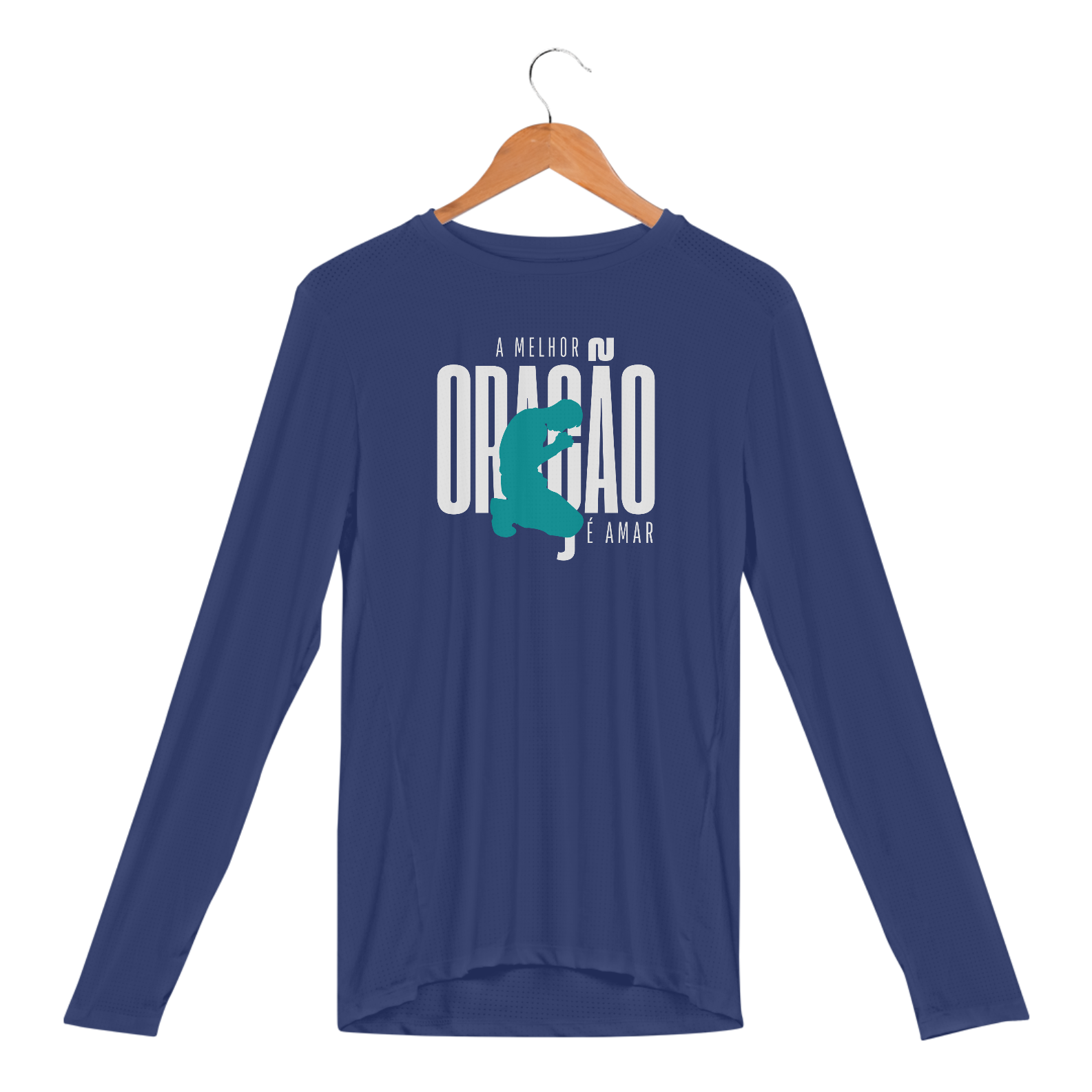 Nome do produto: Camisa Manga Longa Sport Dry Uv - A melhor oração é amar