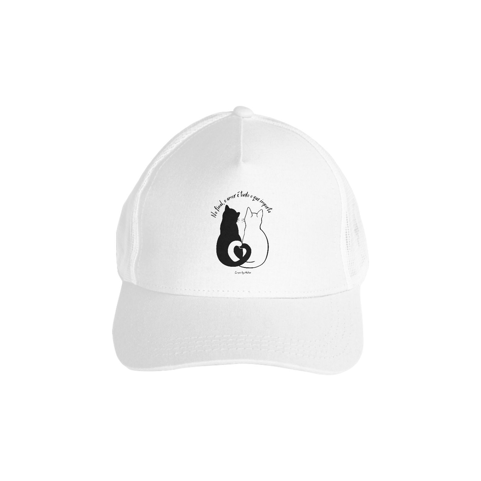 Nome do produto: Boné Americano Com Tela - No final, o amor é tudo o que importa