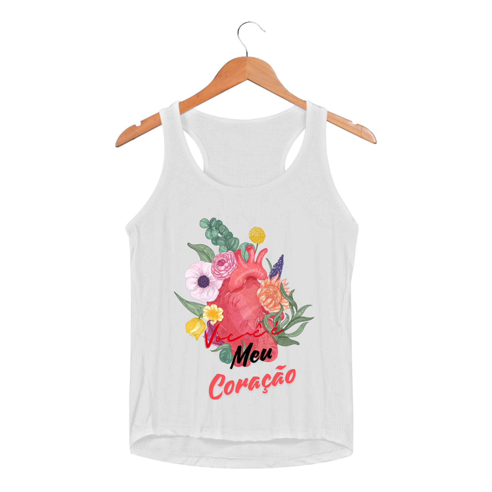 Nome do produto: Regata Fem Sportv Dry Uv Você é Meu coração