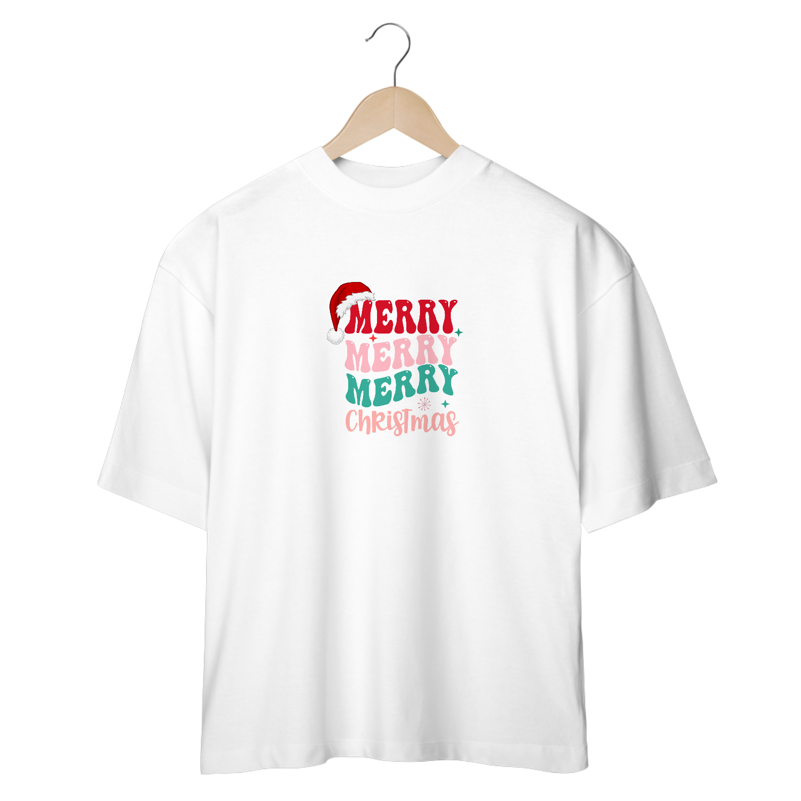Nome do produto: Camiseta Oversized - Merry Christmas