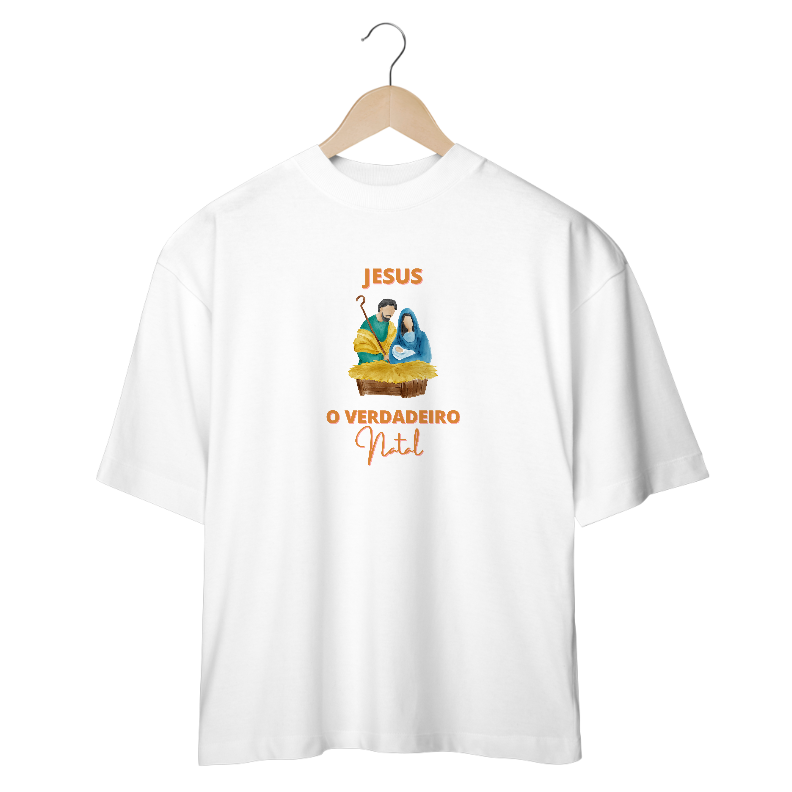 Nome do produto: Camiseta Oversized - Jesus o verdadeiro natal