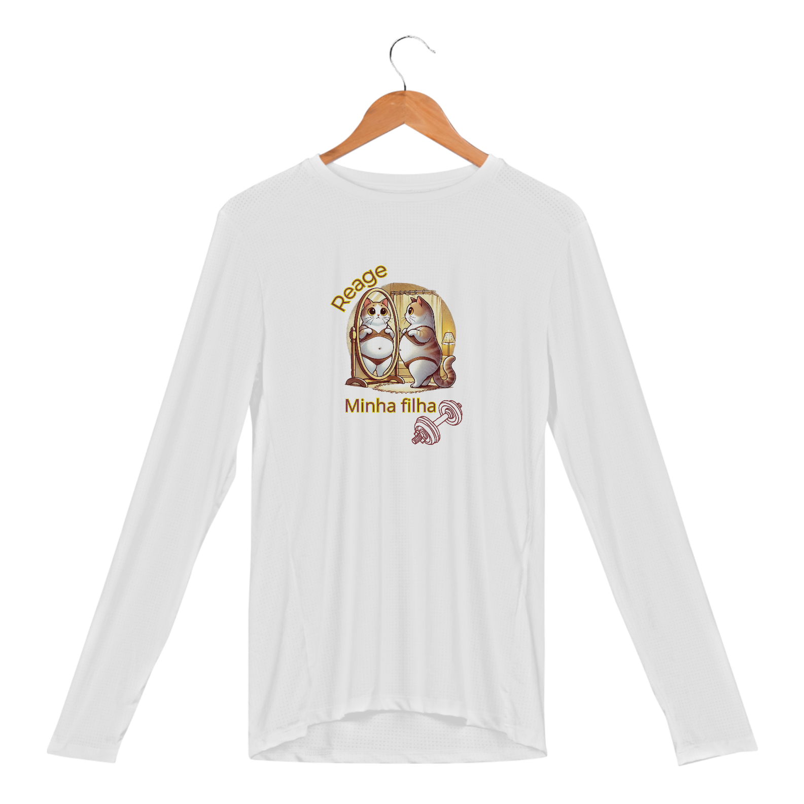 Nome do produto: Camisa Manga Longa Sport Dry Uv - Reage minha filha