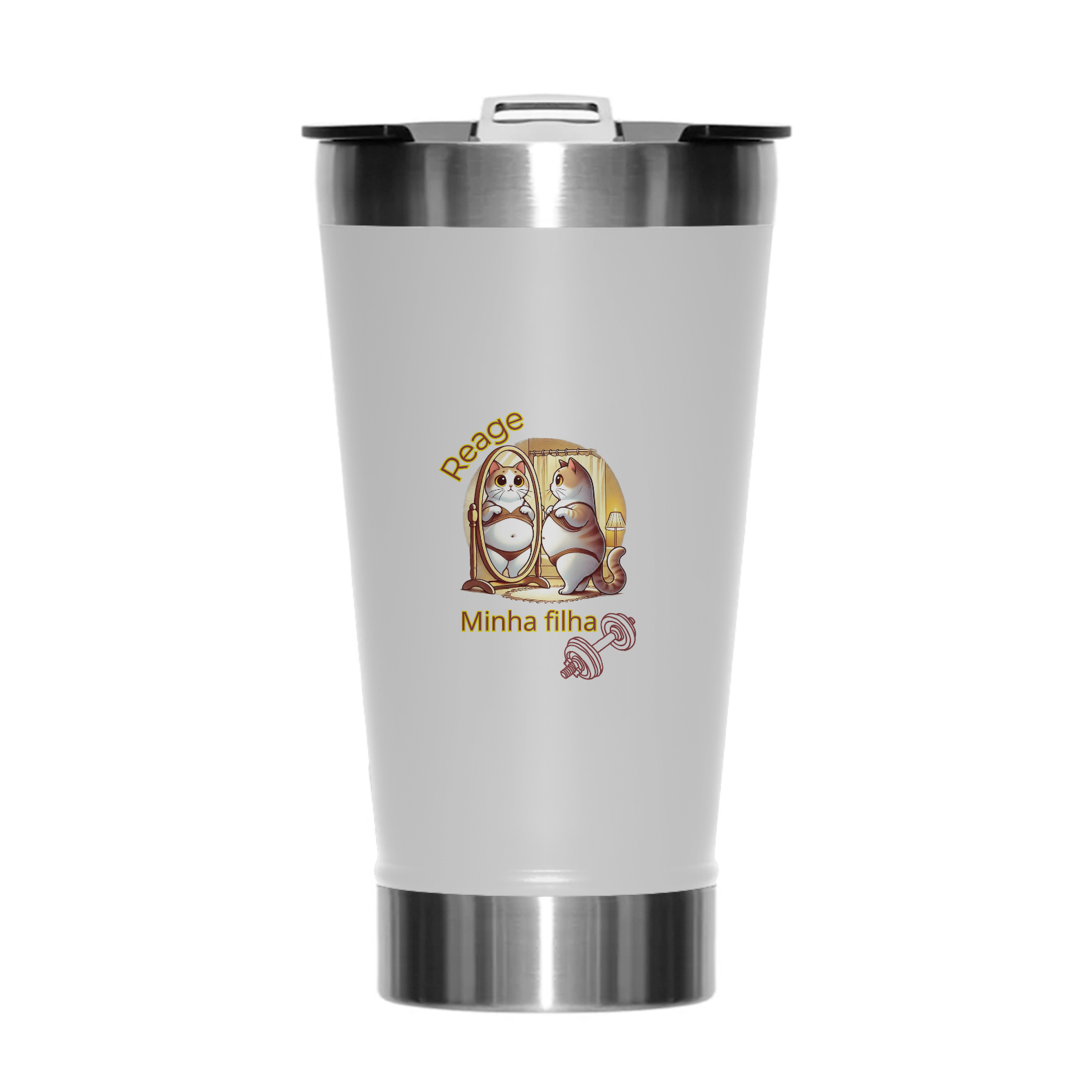 Nome do produto: Copo Térmico - Reage minha filha