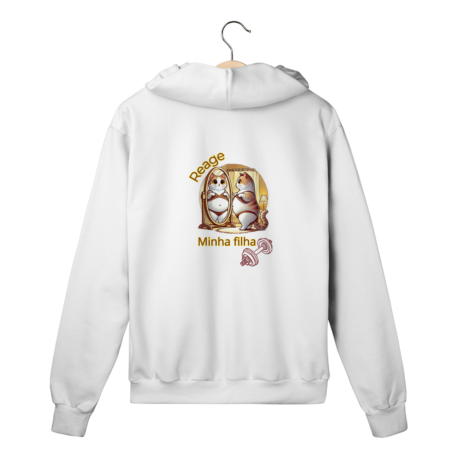 Nome do produto: Moletom Com Zíper - Reage minha filha