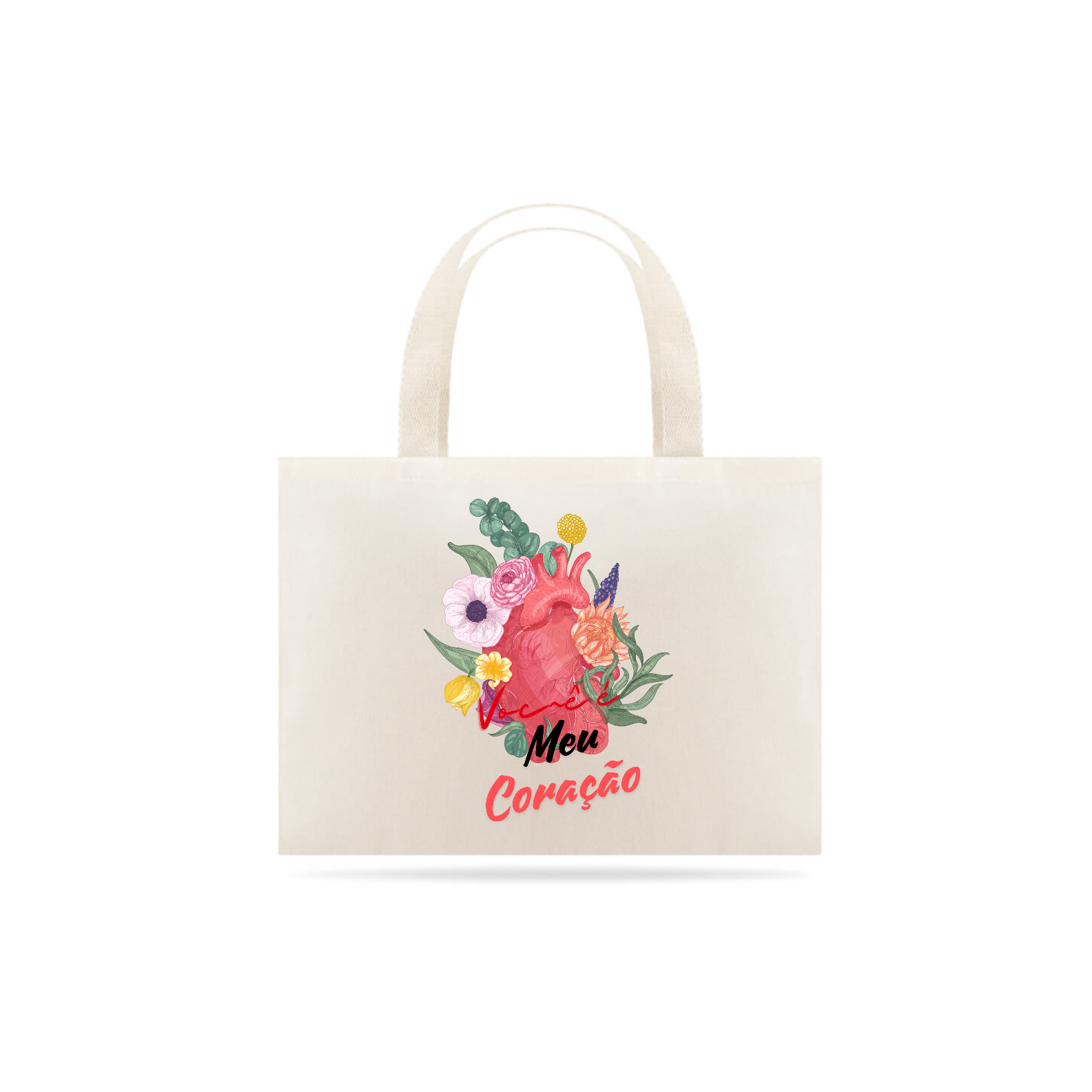 Nome do produto: Eco Bag Grande Você é Meu coração