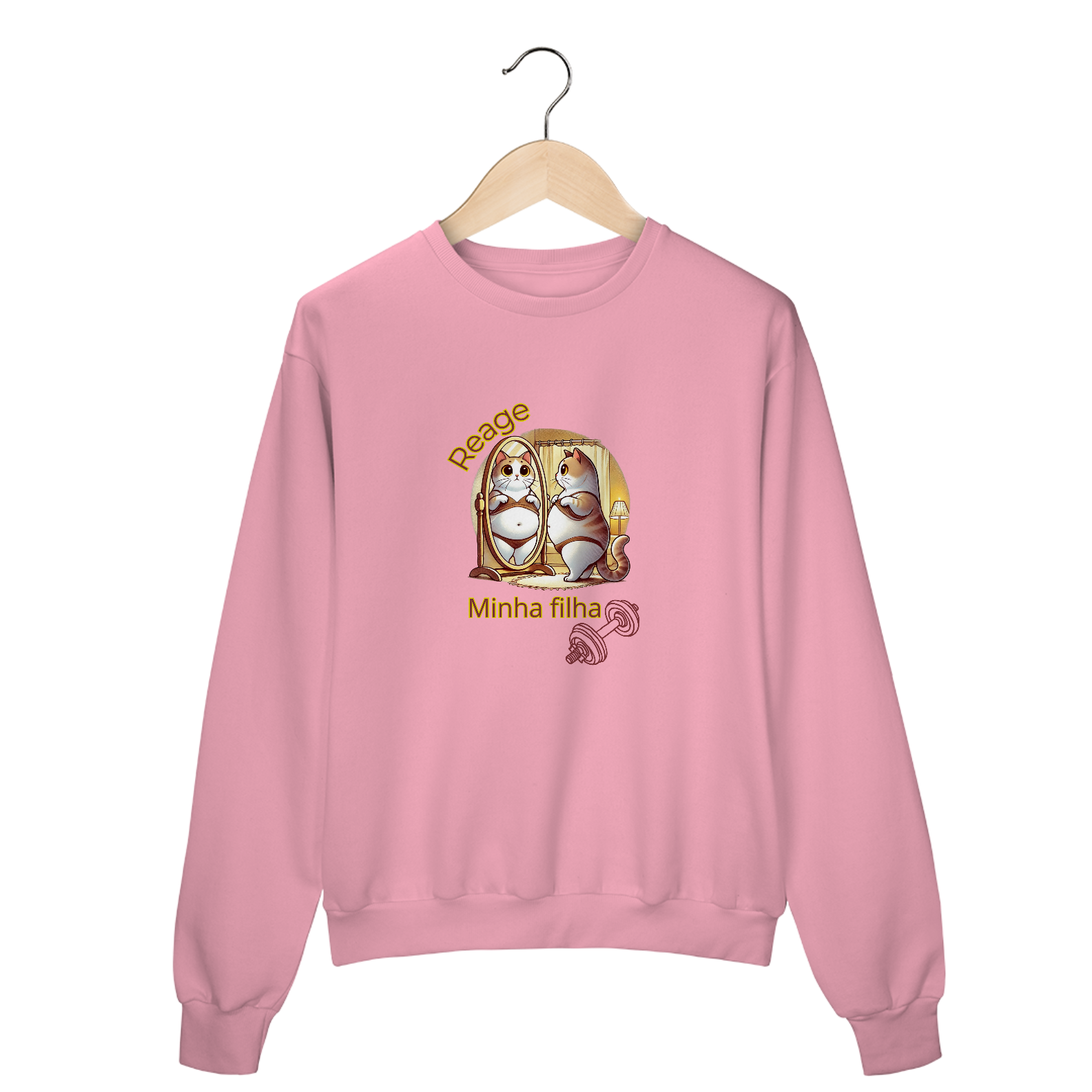 Nome do produto: Moletom Fechado - Reage minha filha