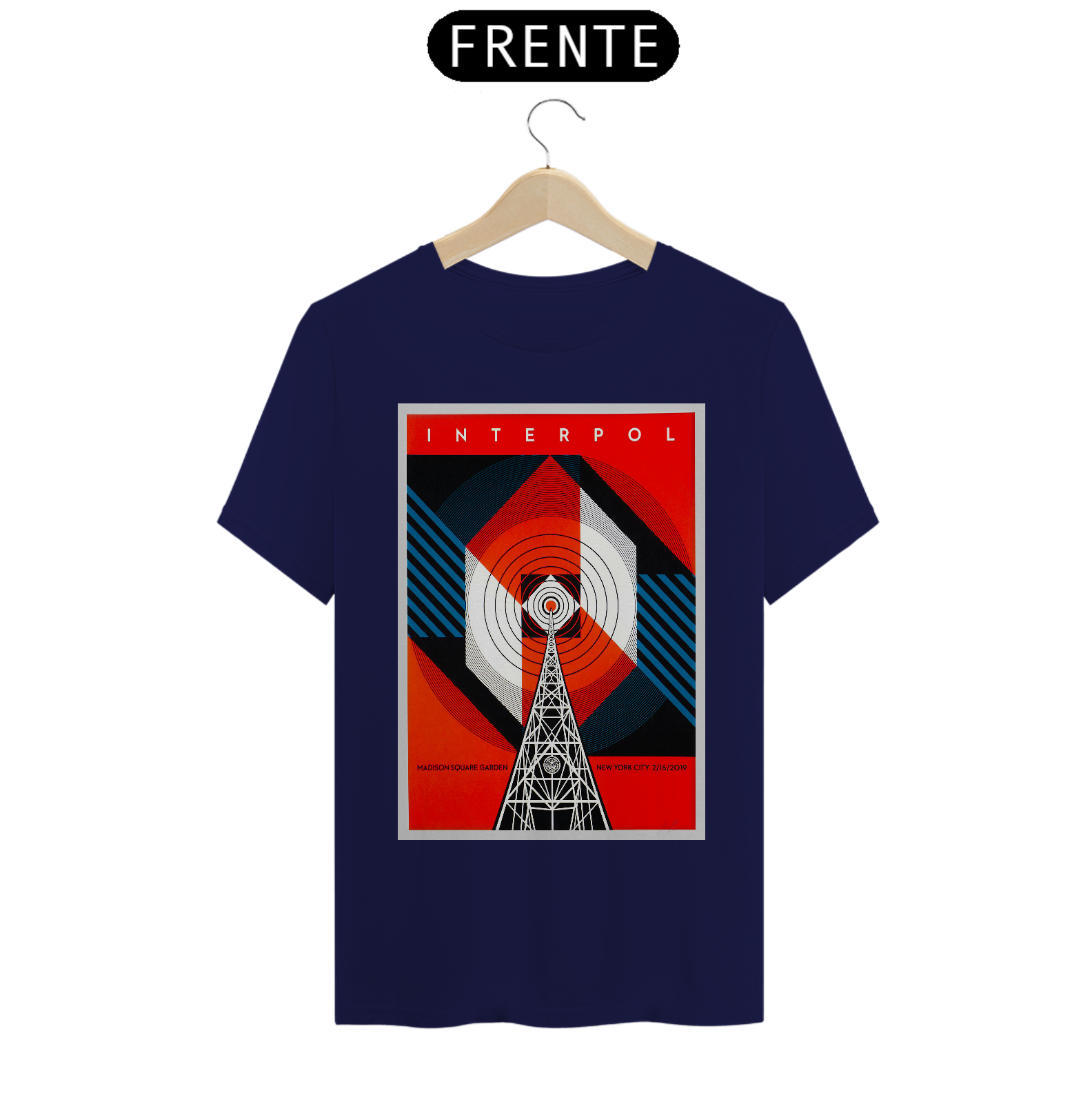 Nome do produto: Camiseta Interpol de 2019 show em Nova Iorque no Madison Square Garden- NOSSAS CAMISETAS SÃO MAIS AJUSTADAS AO CORPO - ANTES DE FINALIZAR, VEJA TABELA DE MEDIDAS ABAIXO DO BOTÃO COMPRAR OU COMPRE UM TAMANHO MAIOR.
