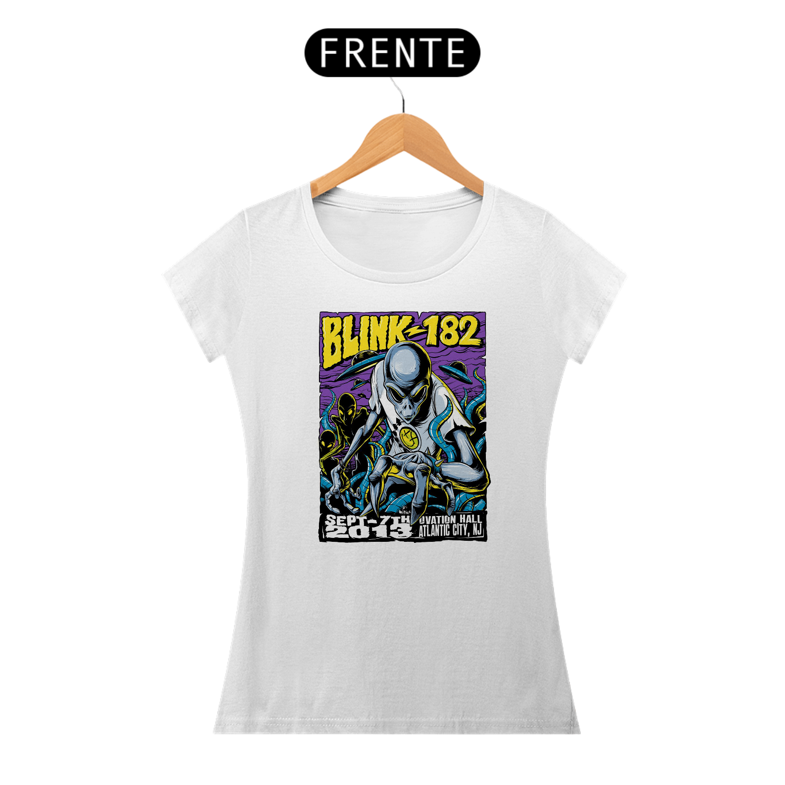 Nome do produto: Baby Lokk feminina Blink 182 Show Nova Jersey 2013 - ANTES DE COMPRAR VEJA TABELA DE MEDIDAS ABAIXO DO BOTÃO COMPRAR, POIS TROCA POR ERRO DE TAMANHO É DE RESPONSABILIDADE SUA E GERA CUSTO PRA VOCÊ