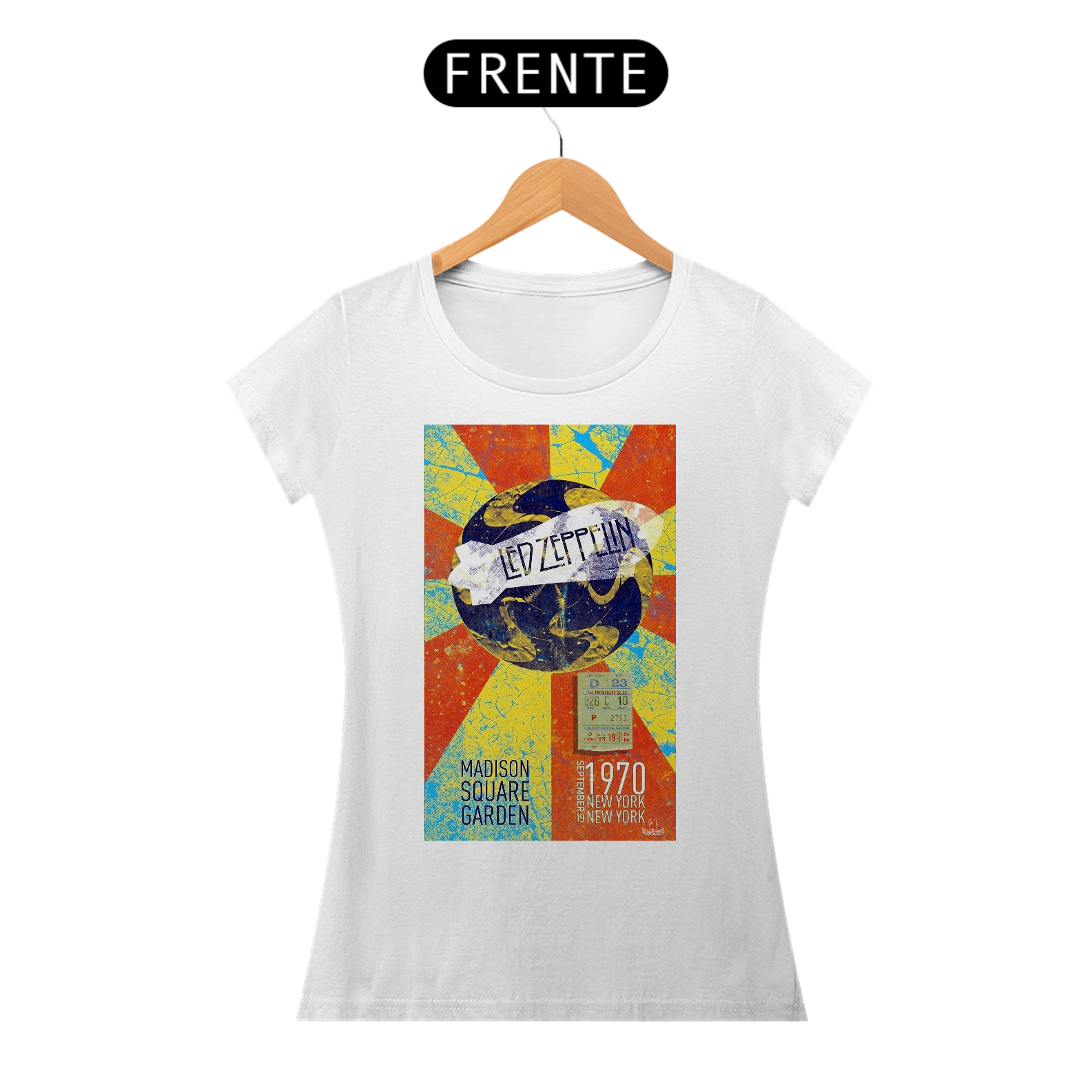 Nome do produto: Baby Lokk feminina Led Zeppelin - Madison Square Garden 1970 - ANTES DE COMPRAR VEJA TABELA DE MEDIDAS ABAIXO DO BOTÃO COMPRAR, POIS TROCA POR ERRO DE TAMANHO É DE RESPONSABILIDADE SUA E GERA CUSTO PRA VOCÊ