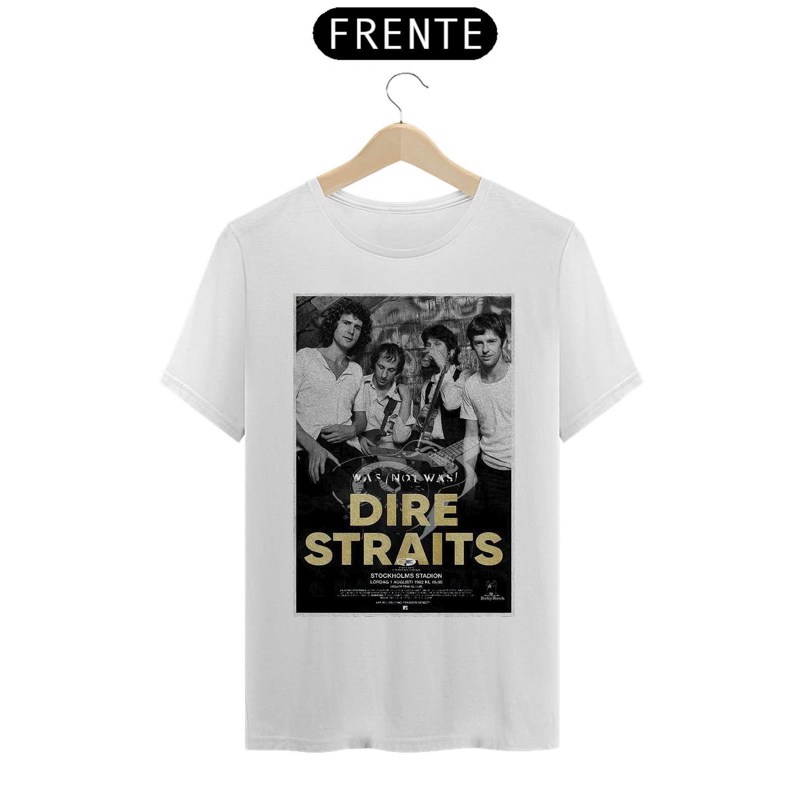 Nome do produto: Camiseta Dire Straits Show em Estocolmo na Suecia de 1992- - NOSSAS CAMISETAS SÃO MAIS AJUSTADAS AO CORPO - ANTES DE FINALIZAR, VEJA TABELA DE MEDIDAS ABAIXO DO BOTÃO COMPRAR OU COMPRE UM TAMANHO MAIOR.