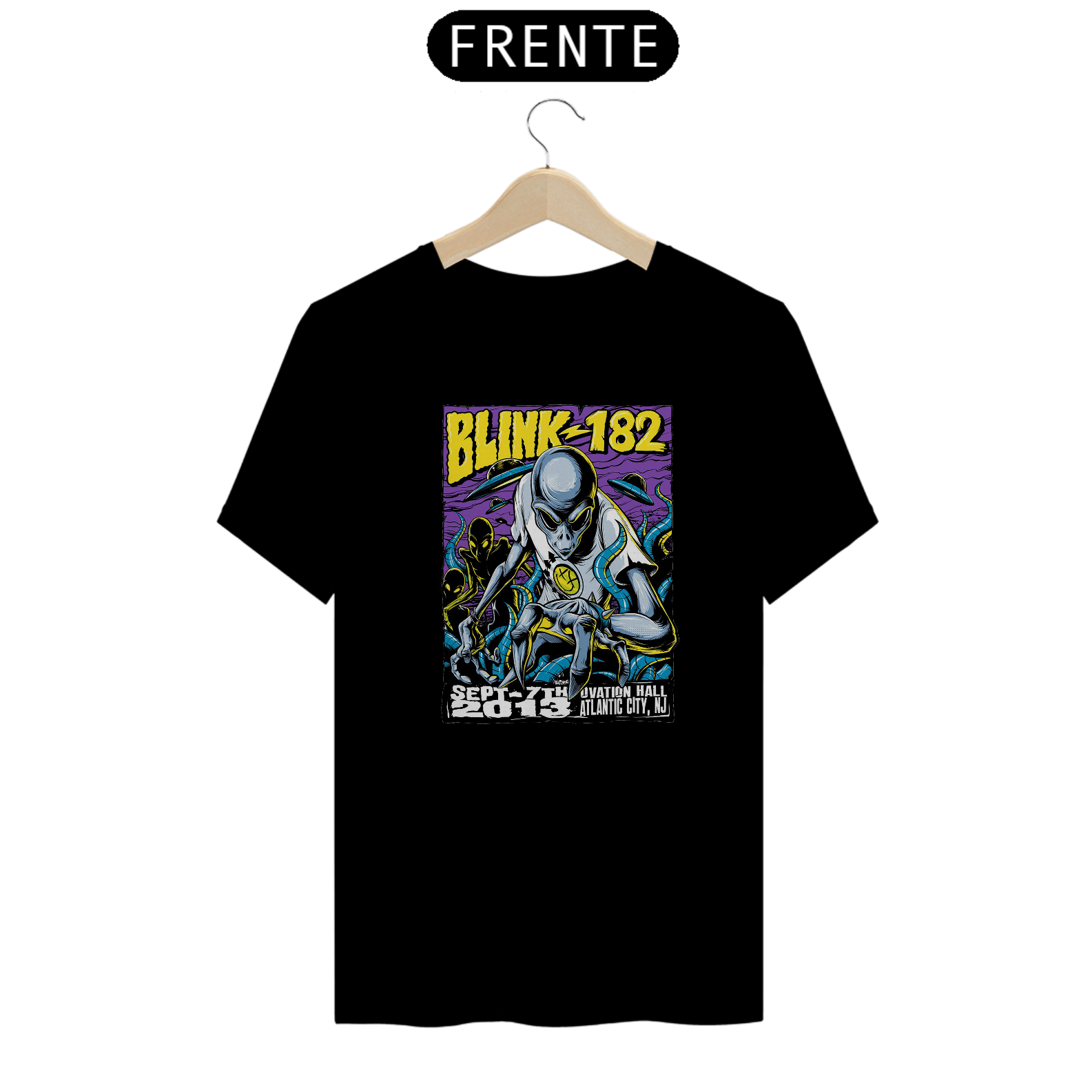 Nome do produto: Camiseta Blink 182 Show Nova Jersey 2013 - ANTES DE COMPRAR VEJA TABELA DE MEDIDAS ABAIXO DO BOTÃO COMPRAR, POIS TROCA POR ERRO DE TAMANHO É DE RESPONSABILIDADE SUA E GERA CUSTO PRA VOCÊ