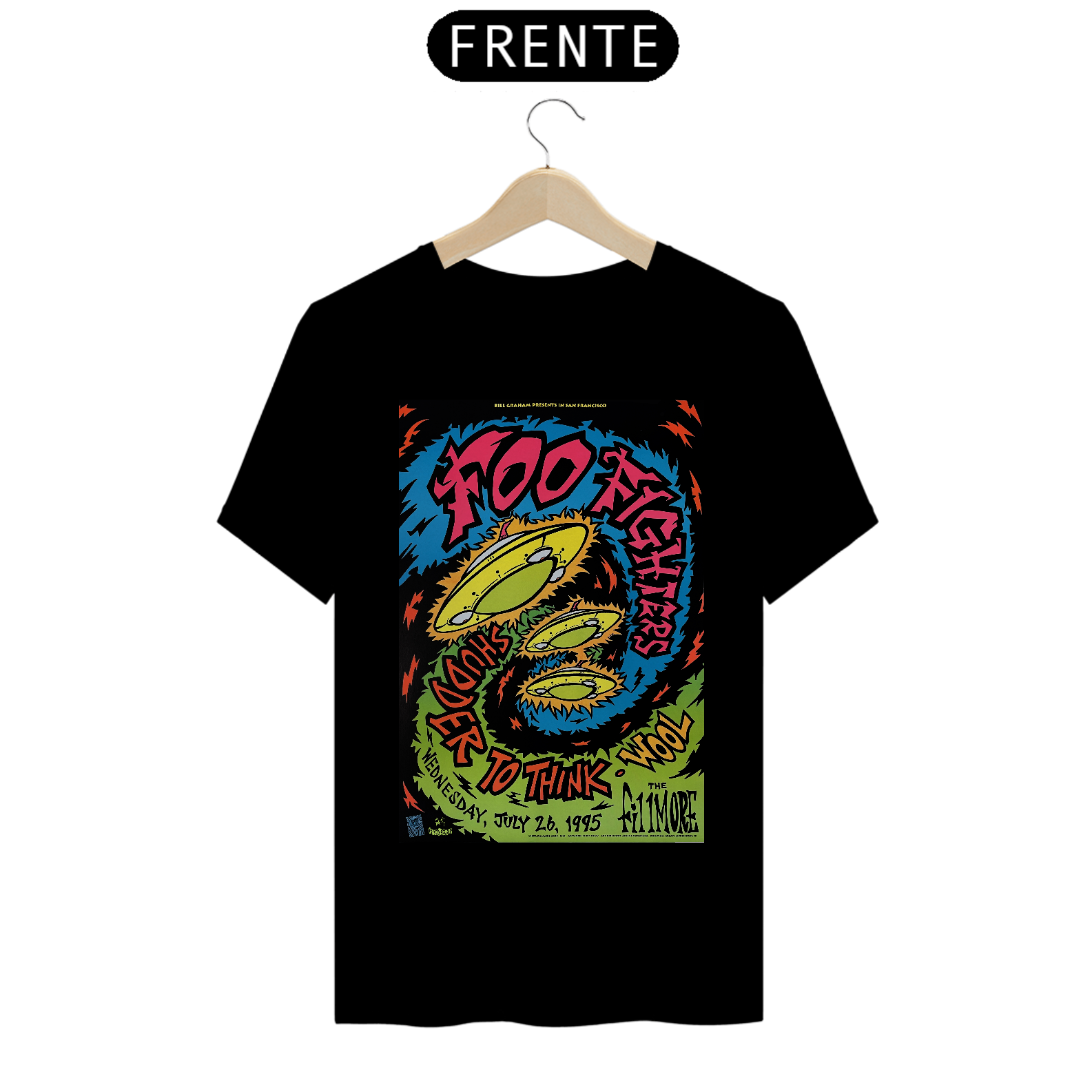 Nome do produto: Camiseta primeiro show do primeiro album do Foo Fighters de 1995 - ANTES DE COMPRAR VEJA TABELA DE MEDIDAS ABAIXO DO BOTÃO COMPRAR, POIS TROCA POR ERRO DE TAMANHO É DE RESPONSABILIDADE SUA E GERA CUSTO PRA VOCÊ