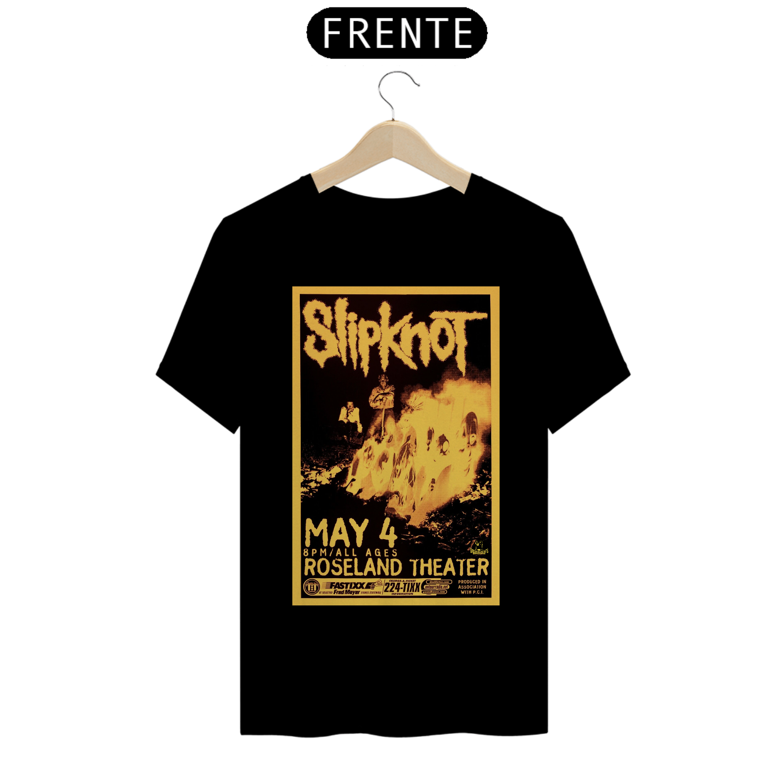 Nome do produto: Camiseta Slipknot show em Portland no ano de 2000 - ANTES DE COMPRAR VEJA TABELA DE MEDIDAS ABAIXO DO BOTÃO COMPRAR, POIS TROCA POR ERRO DE TAMANHO É DE RESPONSABILIDADE SUA E GERA CUSTO PRA VOCÊ