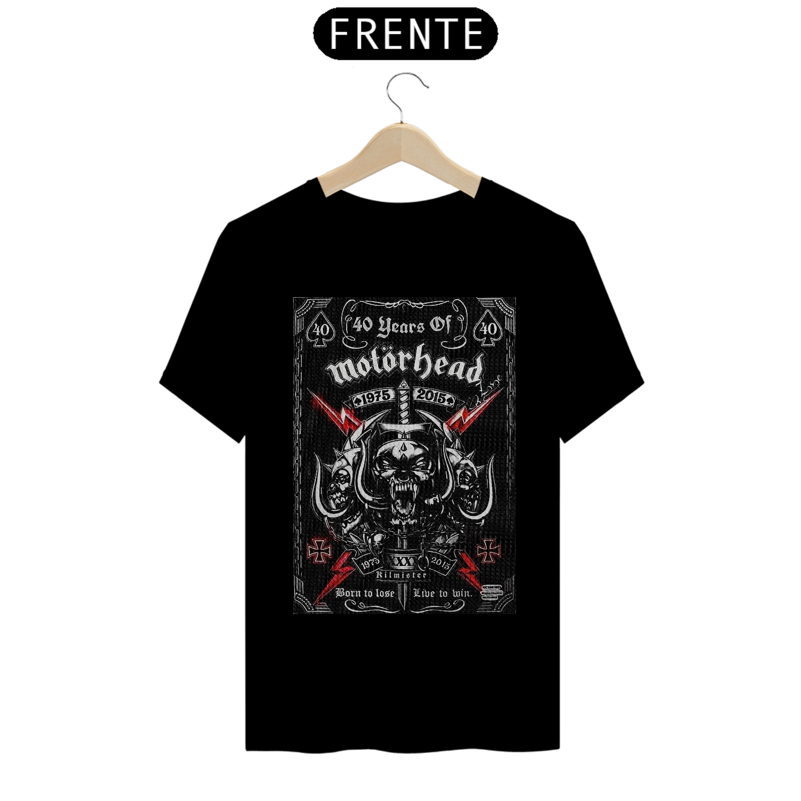 Nome do produto: Camiseta Motorhead show de 40 anos da banda em 2015 - ANTES DE COMPRAR VEJA TABELA DE MEDIDAS ABAIXO DO BOTÃO COMPRAR, POIS TROCA POR ERRO DE TAMANHO É DE RESPONSABILIDADE SUA E GERA CUSTO PRA VOCÊ