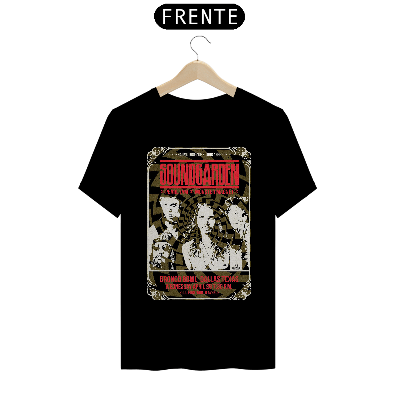 Nome do produto: Camiseta Soundgarden Turnê de 1992 - ANTES DE COMPRAR VEJA TABELA DE MEDIDAS ABAIXO DO BOTÃO COMPRAR, POIS TROCA POR ERRO DE TAMANHO É DE RESPONSABILIDADE SUA E GERA CUSTO PRA VOCÊ