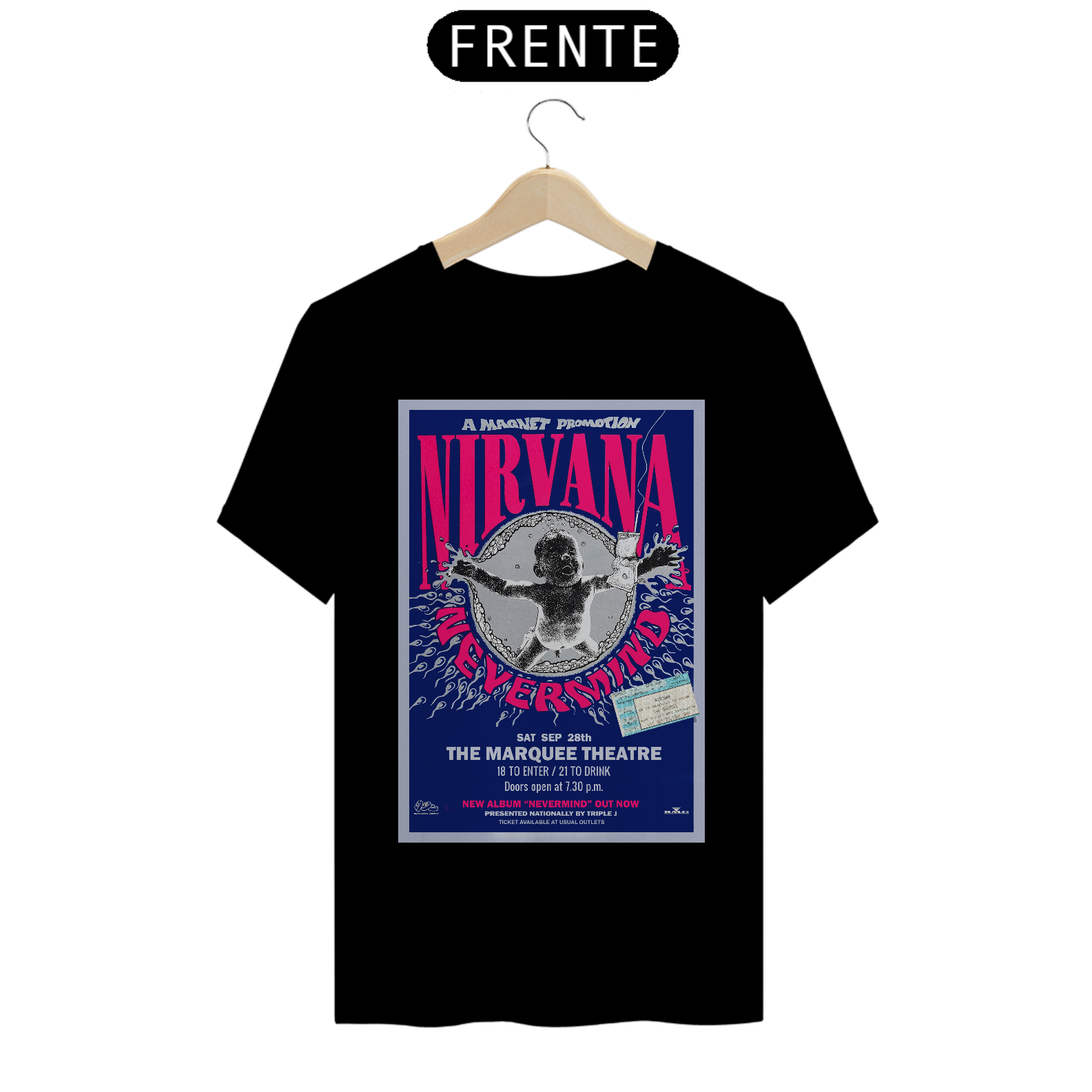 Nome do produto: Camiseta Nirvana lançamento da turnê Nevermind 1991 com ingresso original - ANTES DE COMPRAR VEJA TABELA DE MEDIDAS ABAIXO DO BOTÃO COMPRAR, POIS TROCA POR ERRO DE TAMANHO É DE RESPONSABILIDADE SUA E GERA CUSTO PRA VOCÊ