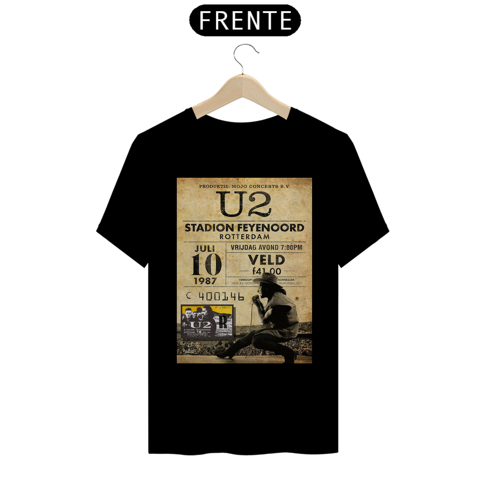 Nome do produto: Camiseta U2 Joshua Tree Tour 1987 na Holanda com ingresso original - ANTES DE COMPRAR VEJA TABELA DE MEDIDAS ABAIXO DO BOTÃO COMPRAR, POIS TROCA POR ERRO DE TAMANHO É DE RESPONSABILIDADE SUA E GERA CUSTO PRA VOCÊ