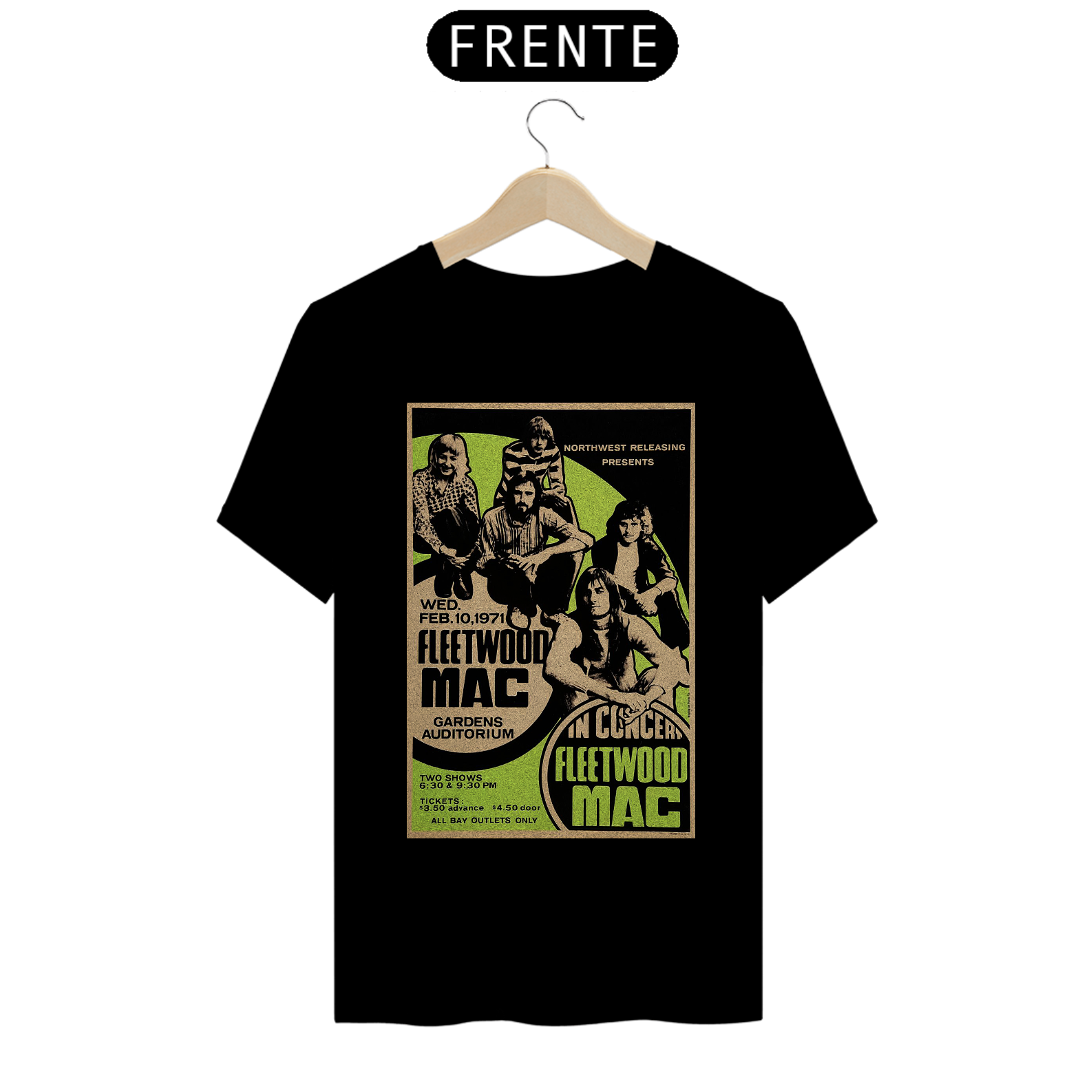 Nome do produto: Camiseta Fleetwood Mac Show VANCOUVER, CANADA 1971 - ANTES DE COMPRAR VEJA TABELA DE MEDIDAS ABAIXO DO BOTÃO COMPRAR, POIS TROCA POR ERRO DE TAMANHO É DE RESPONSABILIDADE SUA E GERA CUSTO PRA VOCÊ