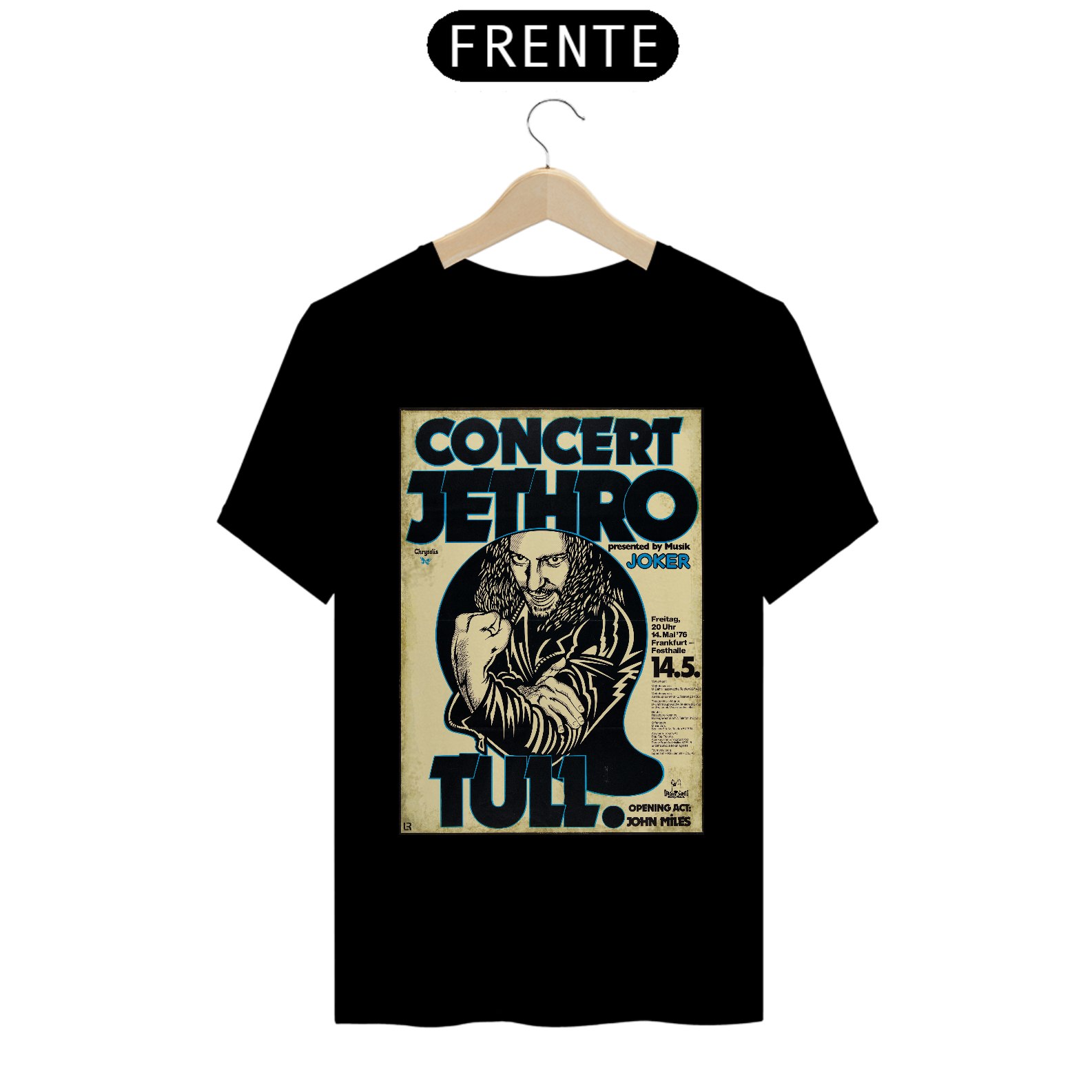 Nome do produto: Camiseta Jethro Tull Show na lemanha de 1976 - ANTES DE COMPRAR VEJA TABELA DE MEDIDAS ABAIXO DO BOTÃO COMPRAR, POIS TROCA POR ERRO DE TAMANHO É DE RESPONSABILIDADE SUA E GERA CUSTO PRA VOCÊ