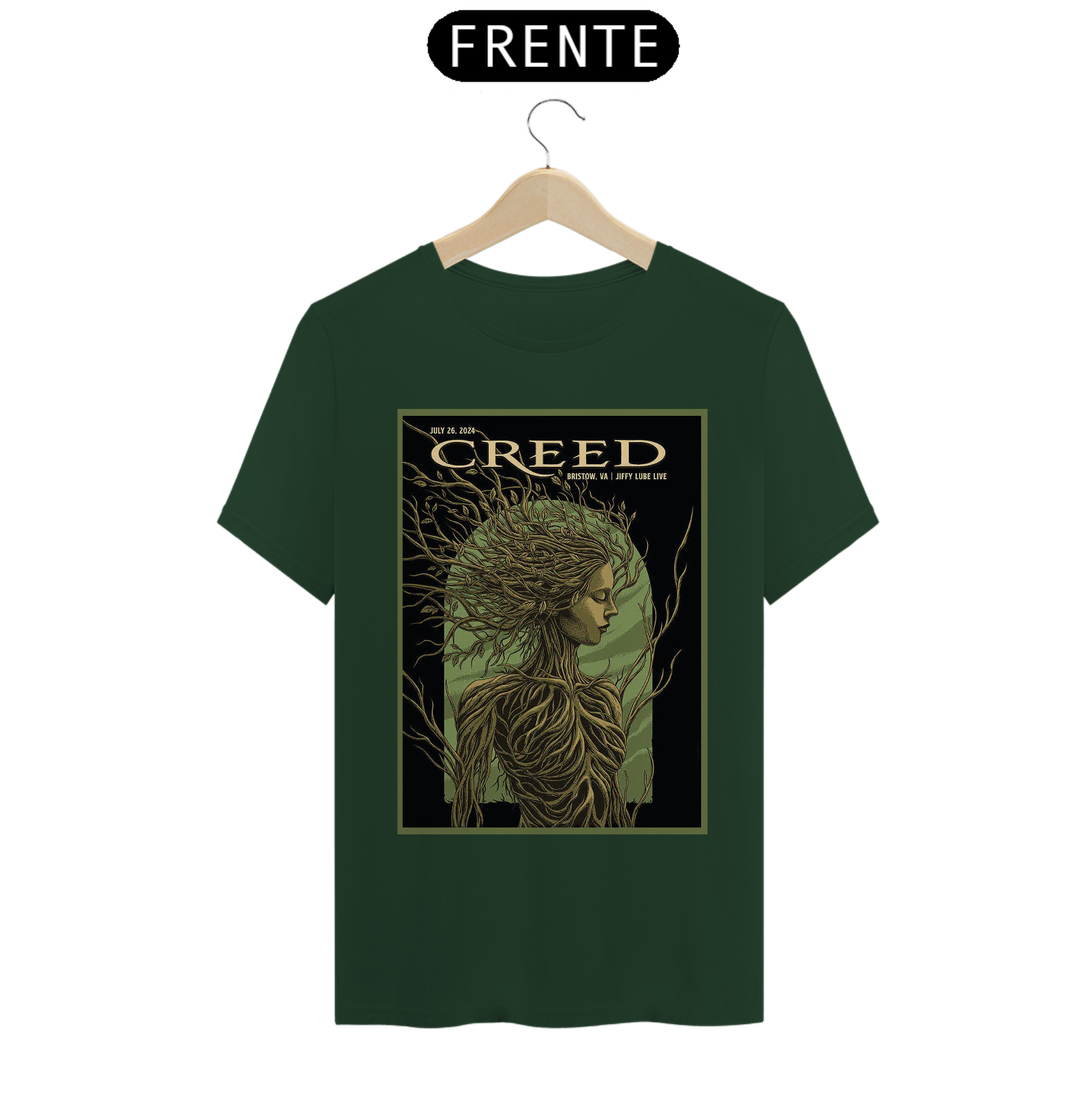 Nome do produto: Camiseta Creed Tour de 2024 - NOSSAS CAMISETAS SÃO MAIS AJUSTADAS AO CORPO - ANTES DE FINALIZAR, VEJA TABELA DE MEDIDAS ABAIXO DO BOTÃO COMPRAR OU COMPRE UM TAMANHO MAIOR.